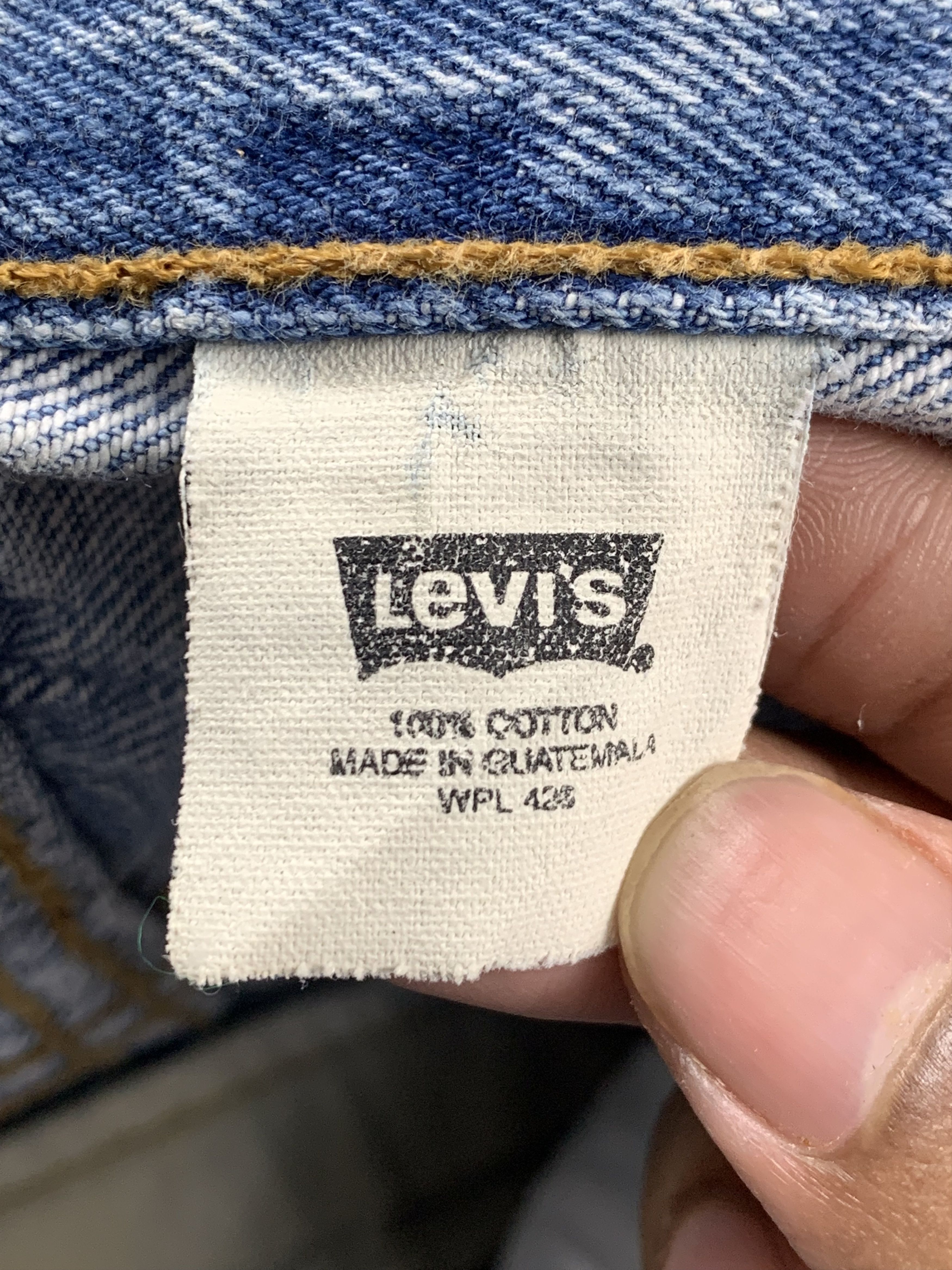 Levi's Vintage 90s Levis 501 Faded Blue Jeans DP2100 Size US 39 - 6 Thumbnail