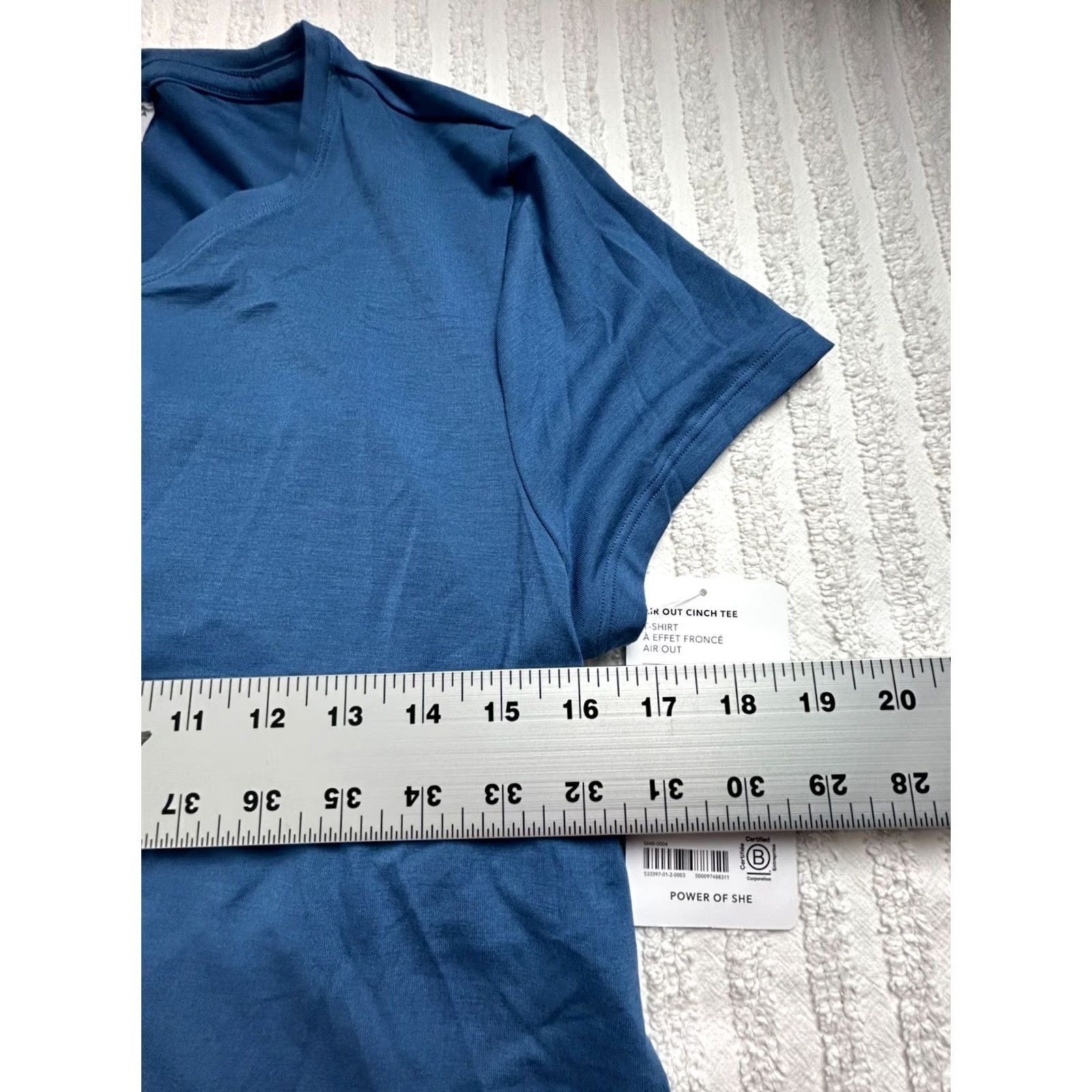 Athleta Athleta Air Out Cinch Tee T-Shirt Blue Short Sleeve Size Medium Womens Regular XS? Size M / US 6-8 / IT 42-44 - 7 Thumbnail