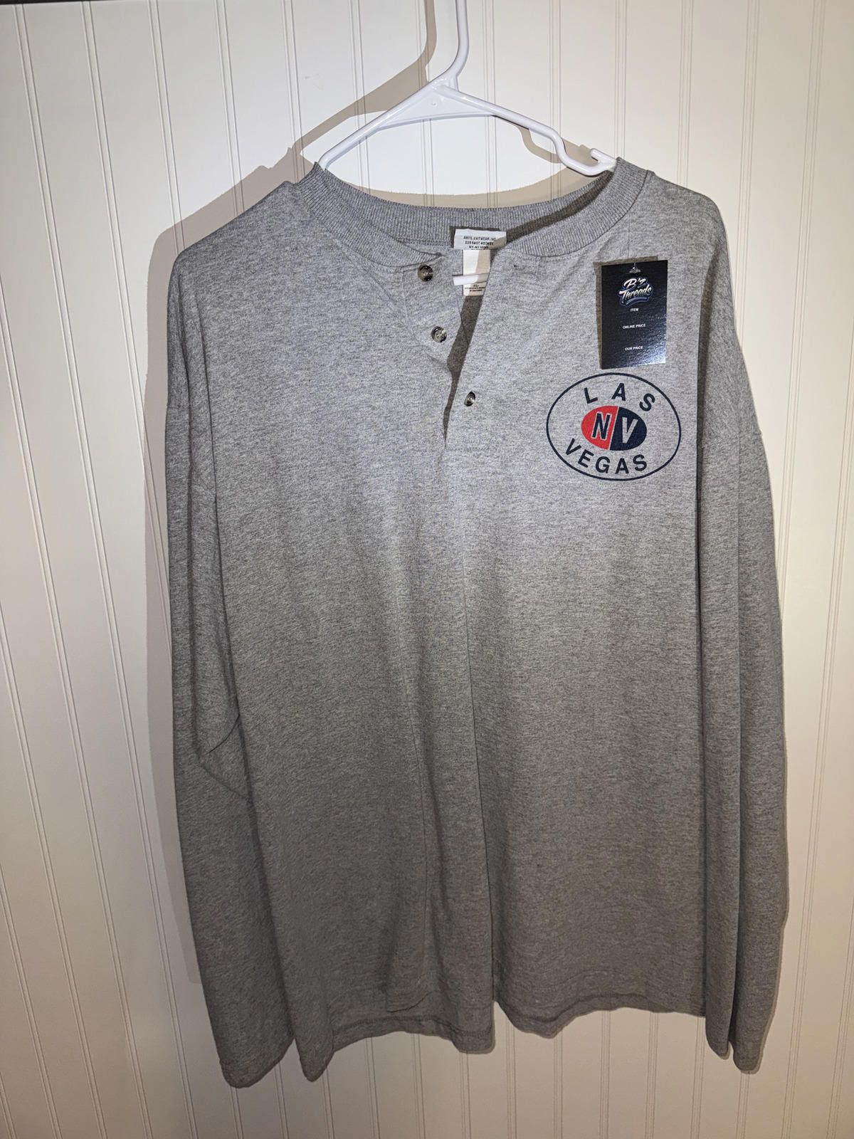 Anvil Vintage Las Vegas Long Sleeve Henley Shirt XL Size US XL / EU 56 / 4 - 1 Thumbnail