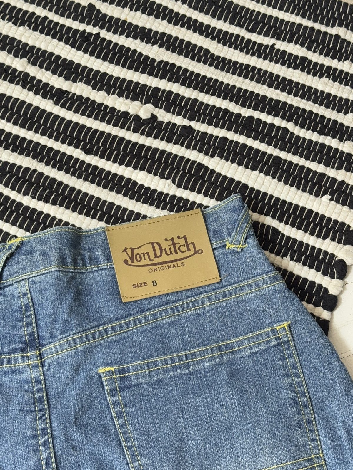 Von Dutch VINTAGE VON DUTCH 2000s MIDI SKIRT Size 28" / US 6 / IT 42 - 8 Thumbnail