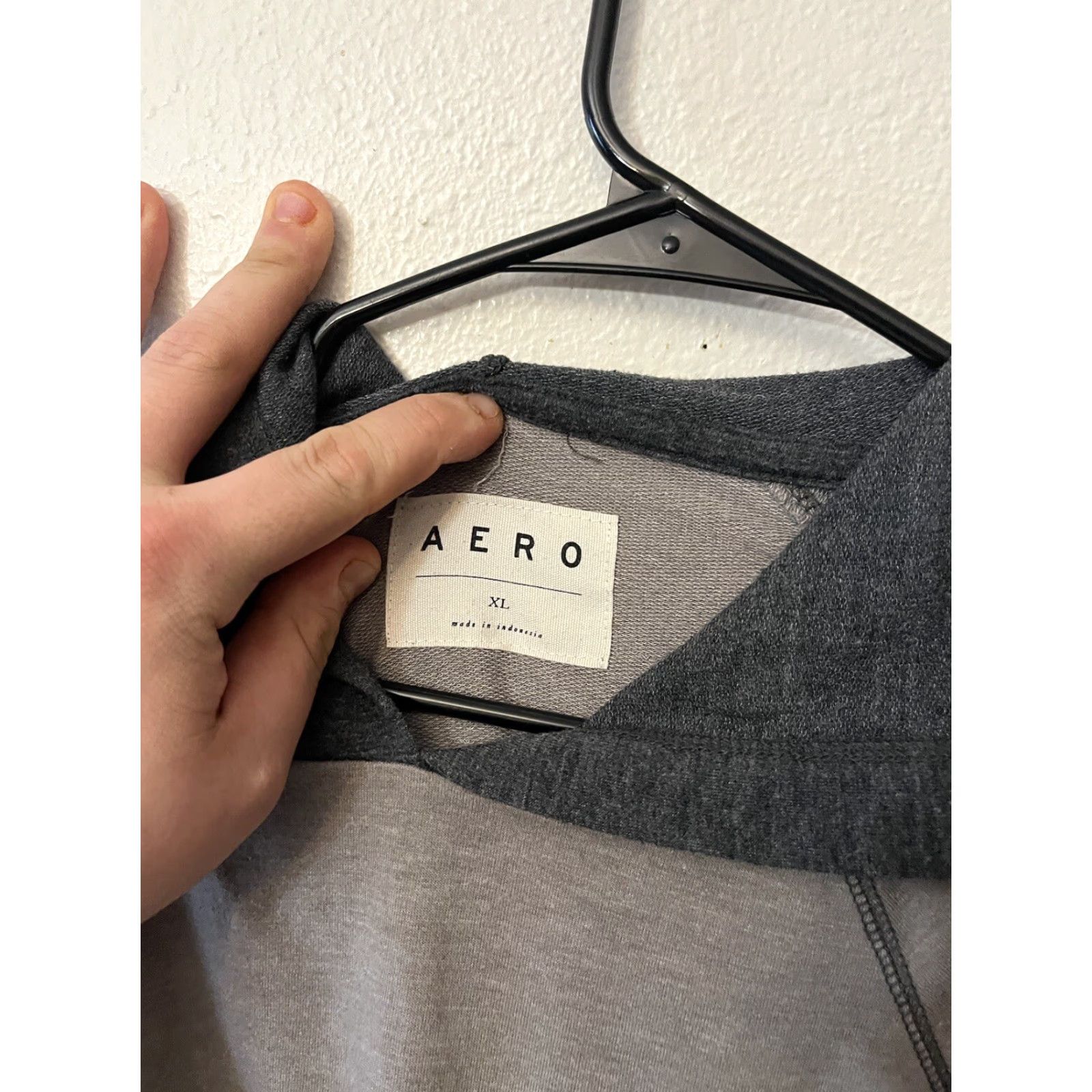 Vintage Aero Hoodie Men’s XL Long Sleeve Pullover Sweatshirt Gray Aeropostale Size US XL / EU 56 / 4 - 3 Thumbnail