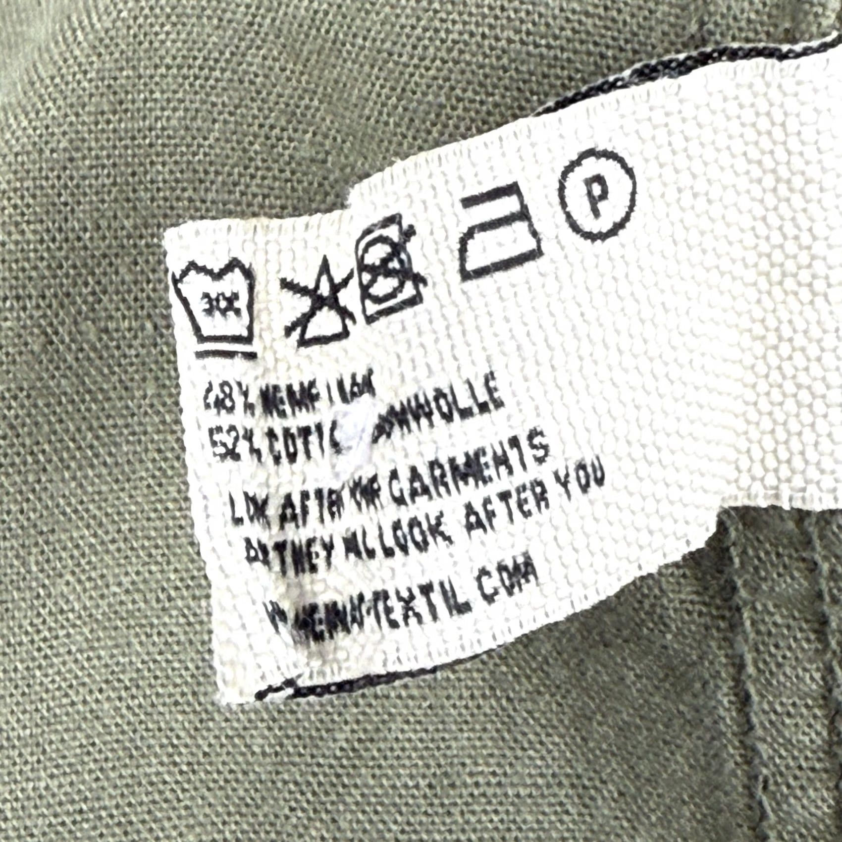 Vintage Heimat Textil Shirt Button-Up XL 52 Mens Green Cotton Hemp Long Sleeve Army Casual Training Size US XL / EU 56 / 4 - 7 Thumbnail