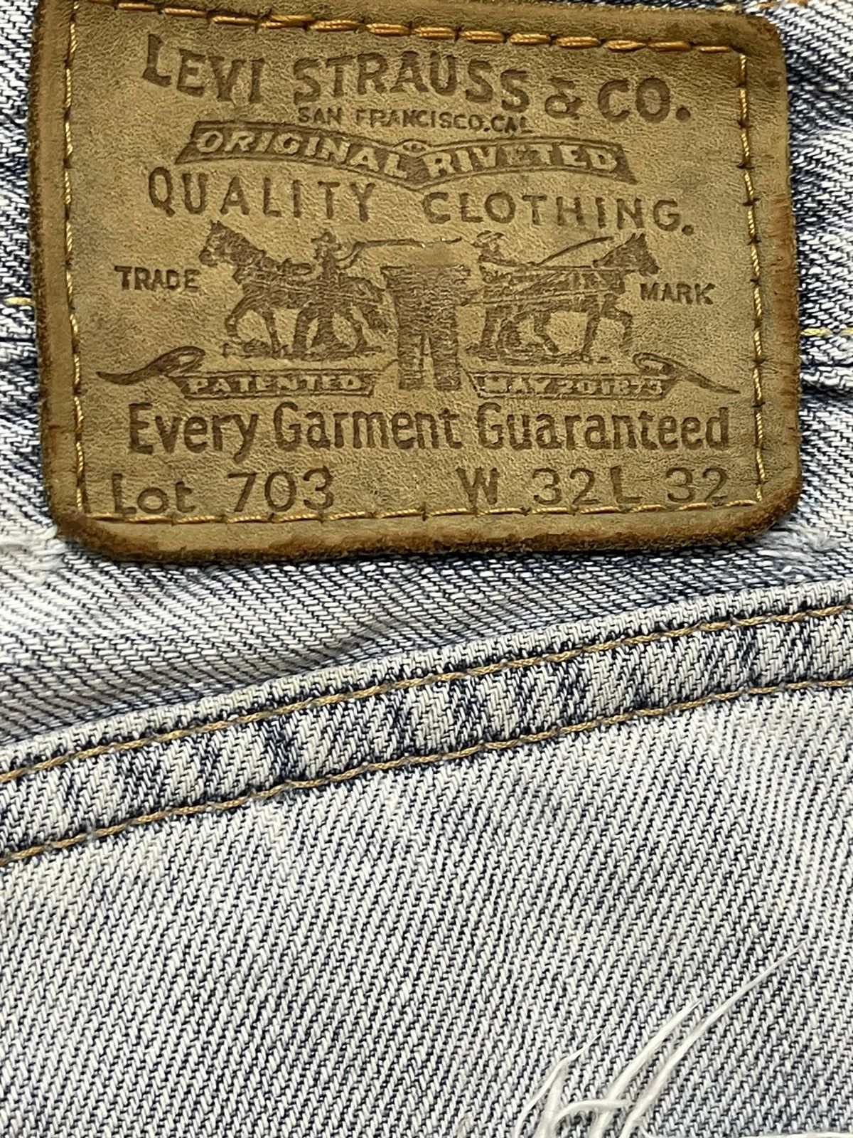 Levi's Vintage 90s Levis 703 Faded Wash Style Baggy Jeans Size US 32 / EU 48 - 9 Thumbnail