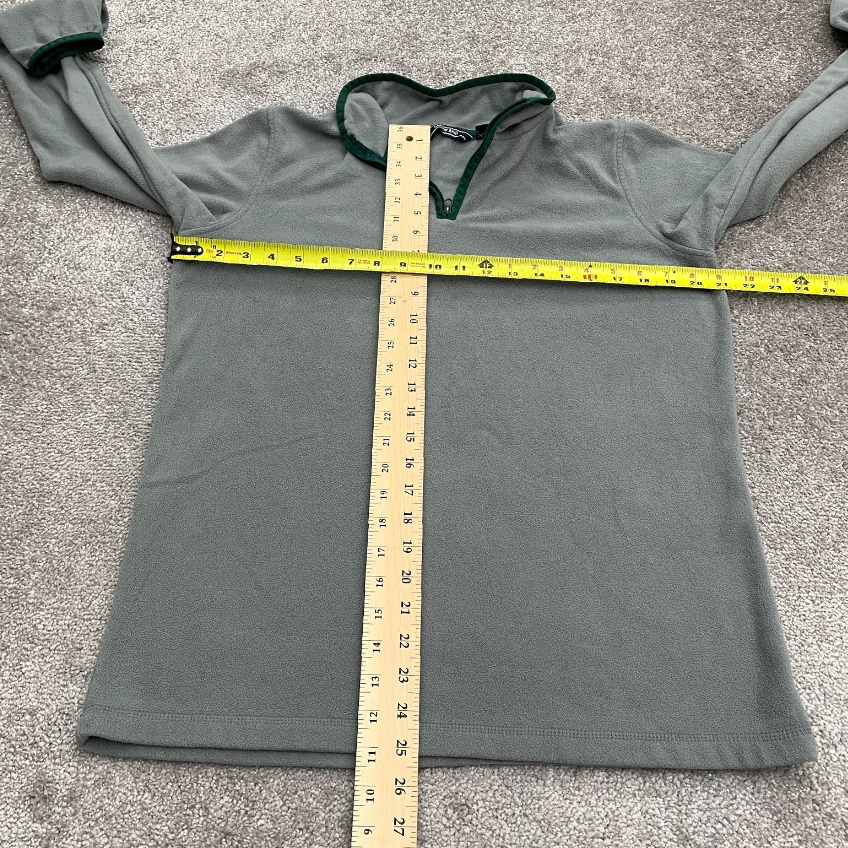 Lands' End Lands' End Fleece Jacket Womens XL Gray 1/4 Zip Outdoor Adventure Hiking Regular Fit Casual Size XL / US 12-14 / IT 48-50 - 6 Thumbnail