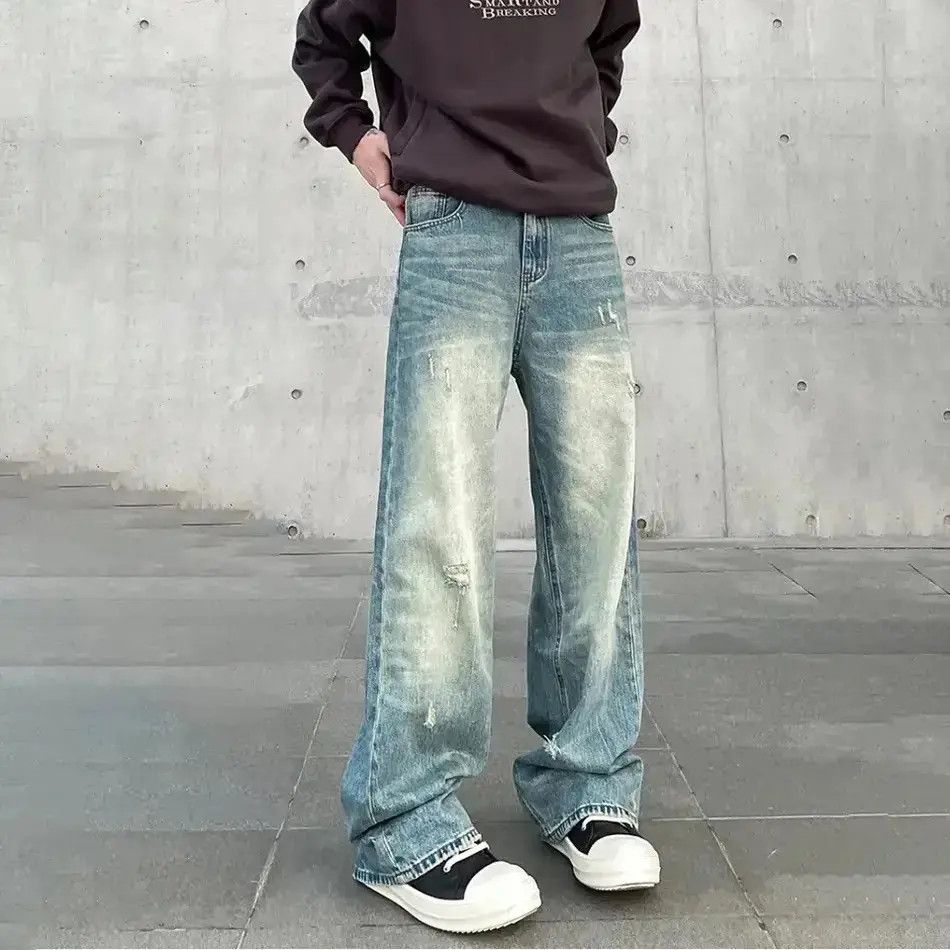 Japanese Brand Baggy ripped casual jeans pants y2k vintage Size US 32 / EU 48 - 1 Thumbnail