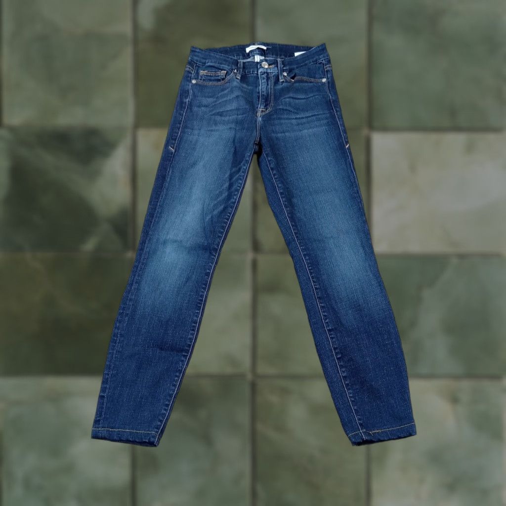 Good American Good American Women's Size 2/26 Blue Skinny Jeans Stretch Regular Fit Cotton Size 26" / US 2 / IT 38 - 1 Thumbnail