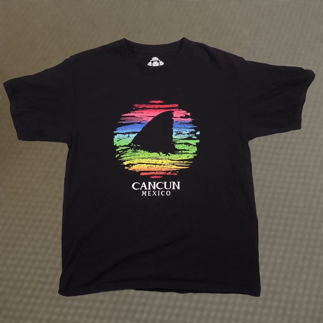Vintage Los Cinco Soles Shirt Mens Large Black Cancun Mexico Shark Graphic Tee Souvenir Size US L / EU 52-54 / 3 - 1 Thumbnail