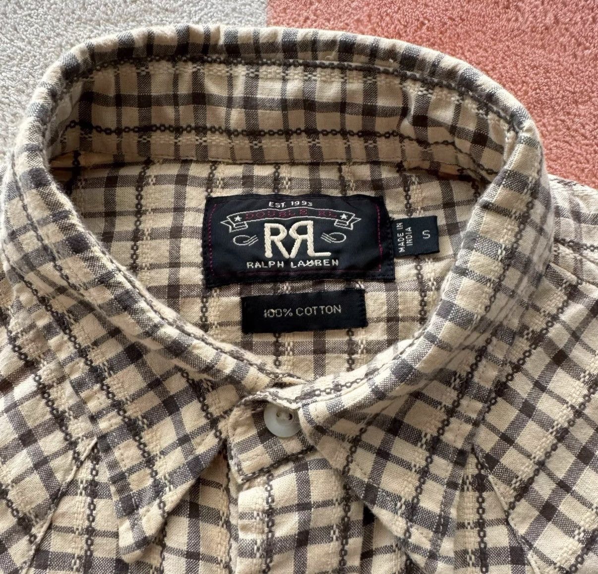 RRL Ralph Lauren Ralph Lauren Double RL RRL Plaid Western Shirt K22 Size US S / EU 44-46 / 1 - 4 Thumbnail