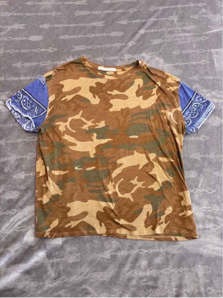 Free People Women's We The Free Camo T-Shirt XS Brown Blue Size XS / US 0-2 / IT 36-38 - 1 Thumbnail