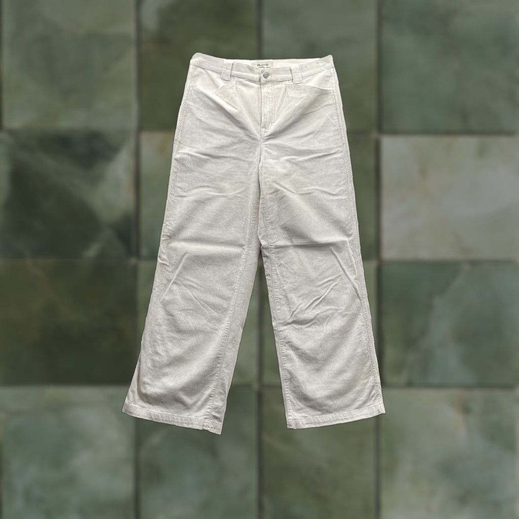 Madewell Madewell Corduroy Pants Womens 32x29 Emmet Wide Leg Baggy Cream White Tag 30 Size 24" / US 00 / IT 34 - 1 Thumbnail