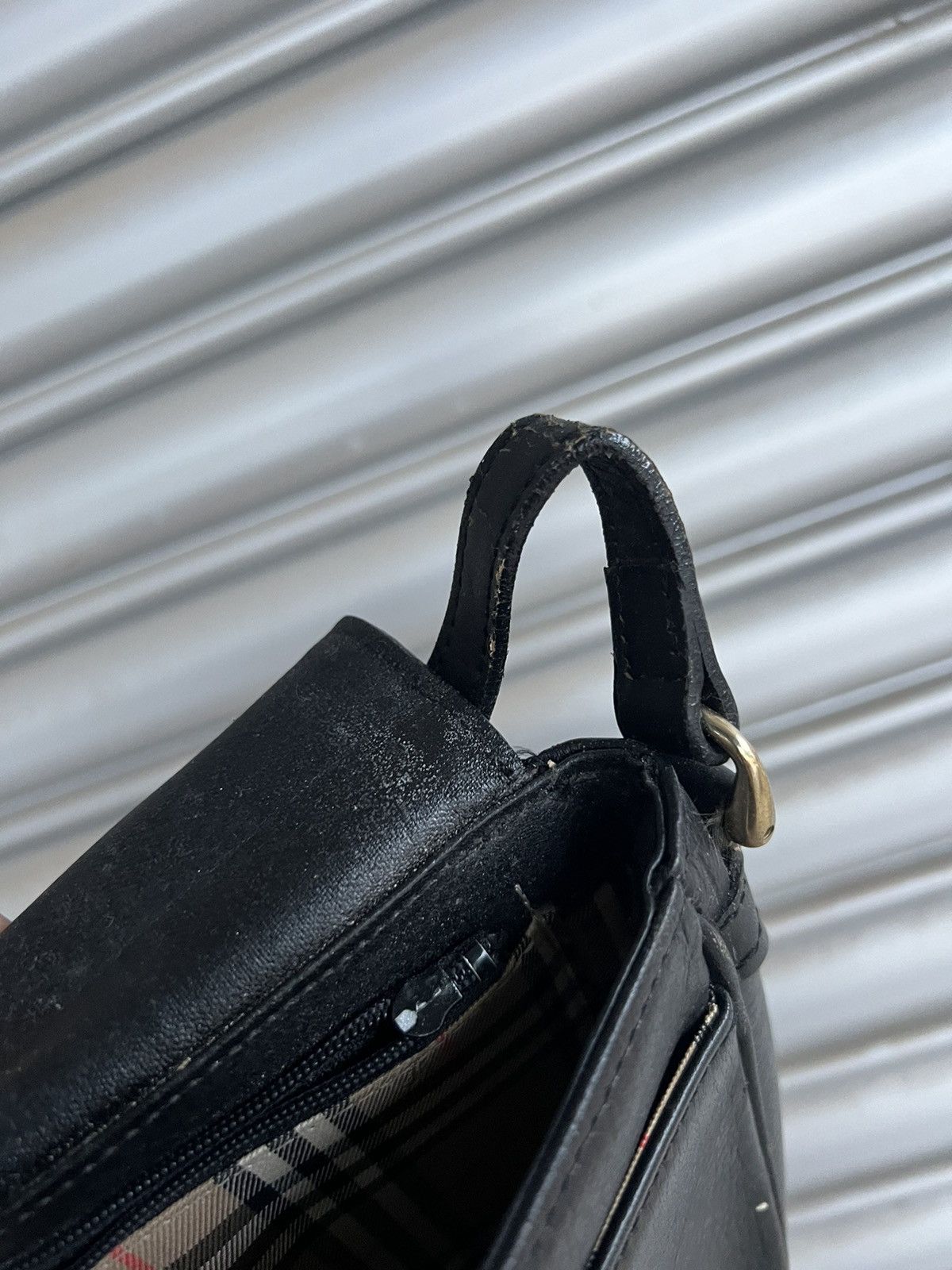 Burberry BURBERRY INSIDE NOVA CHECK SHOUDLER BAG LEATHER BLACK Size ONE SIZE - 11 Thumbnail