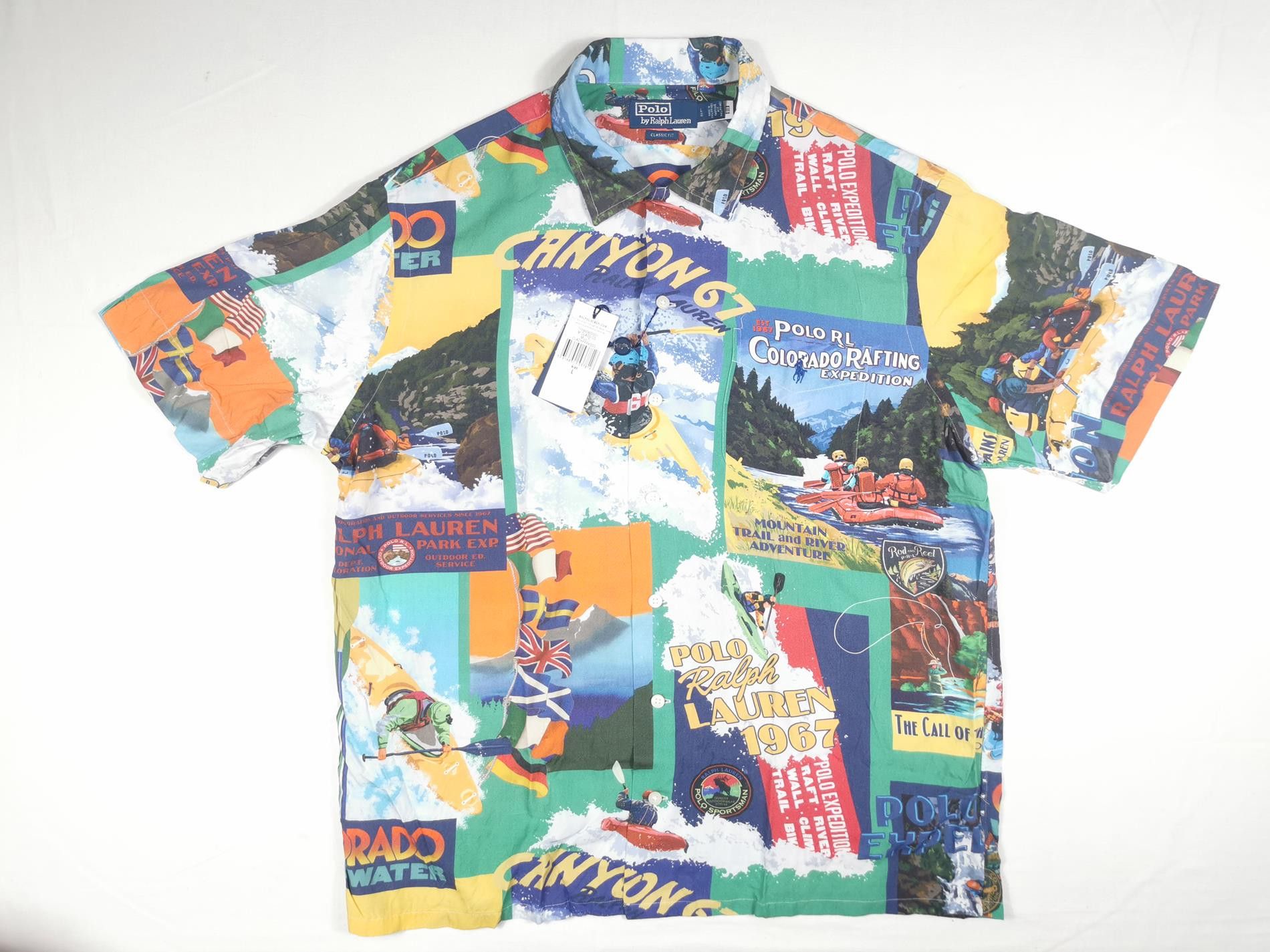 image of Polo Ralph Laurent Shirt Kayak Expediton Wildlife NWT L, Men's (Size Large)