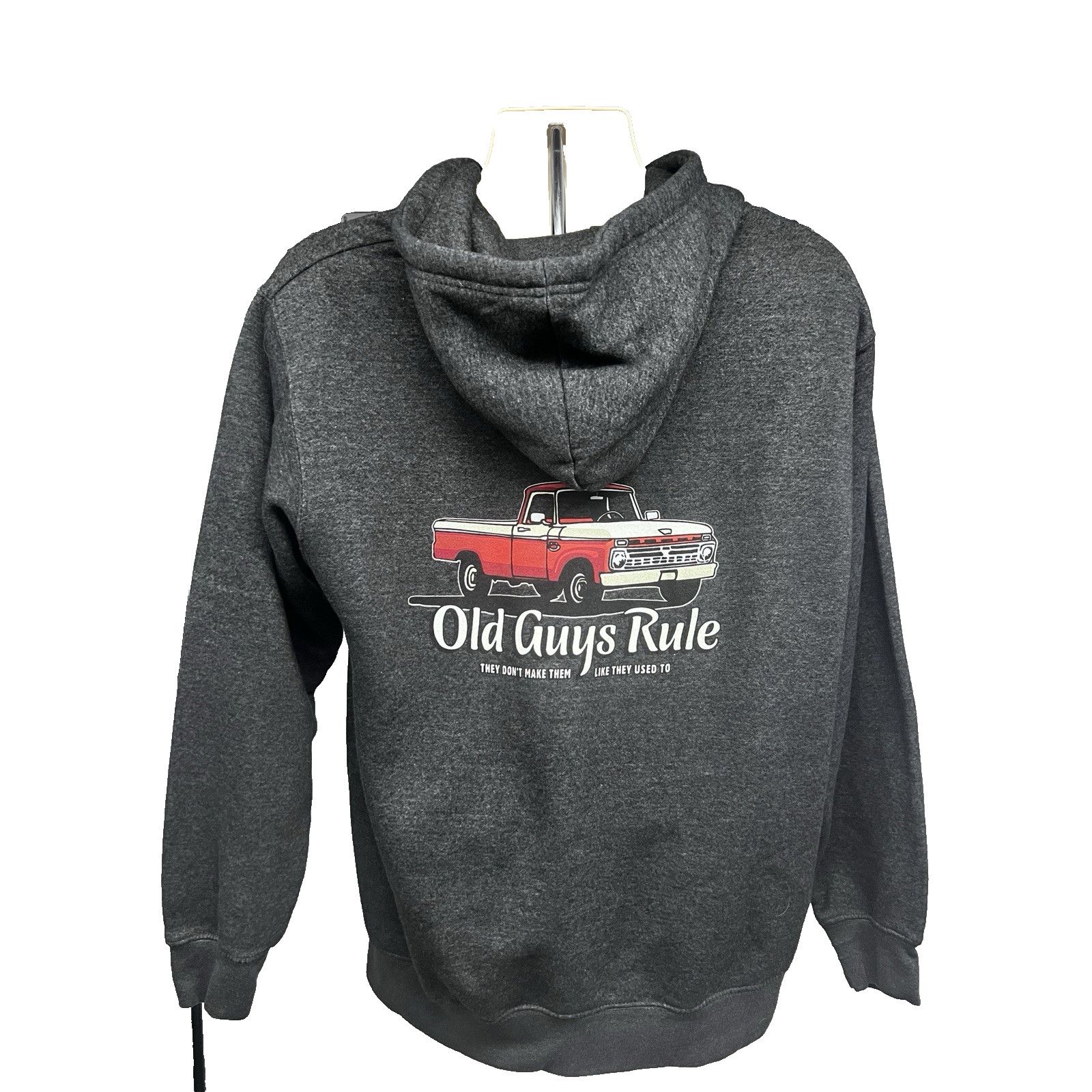 Vintage Old Guys Rule Truck Gray Zip Up Hoodie Jacket Large 50/50 Size US L / EU 52-54 / 3 - 1 Thumbnail