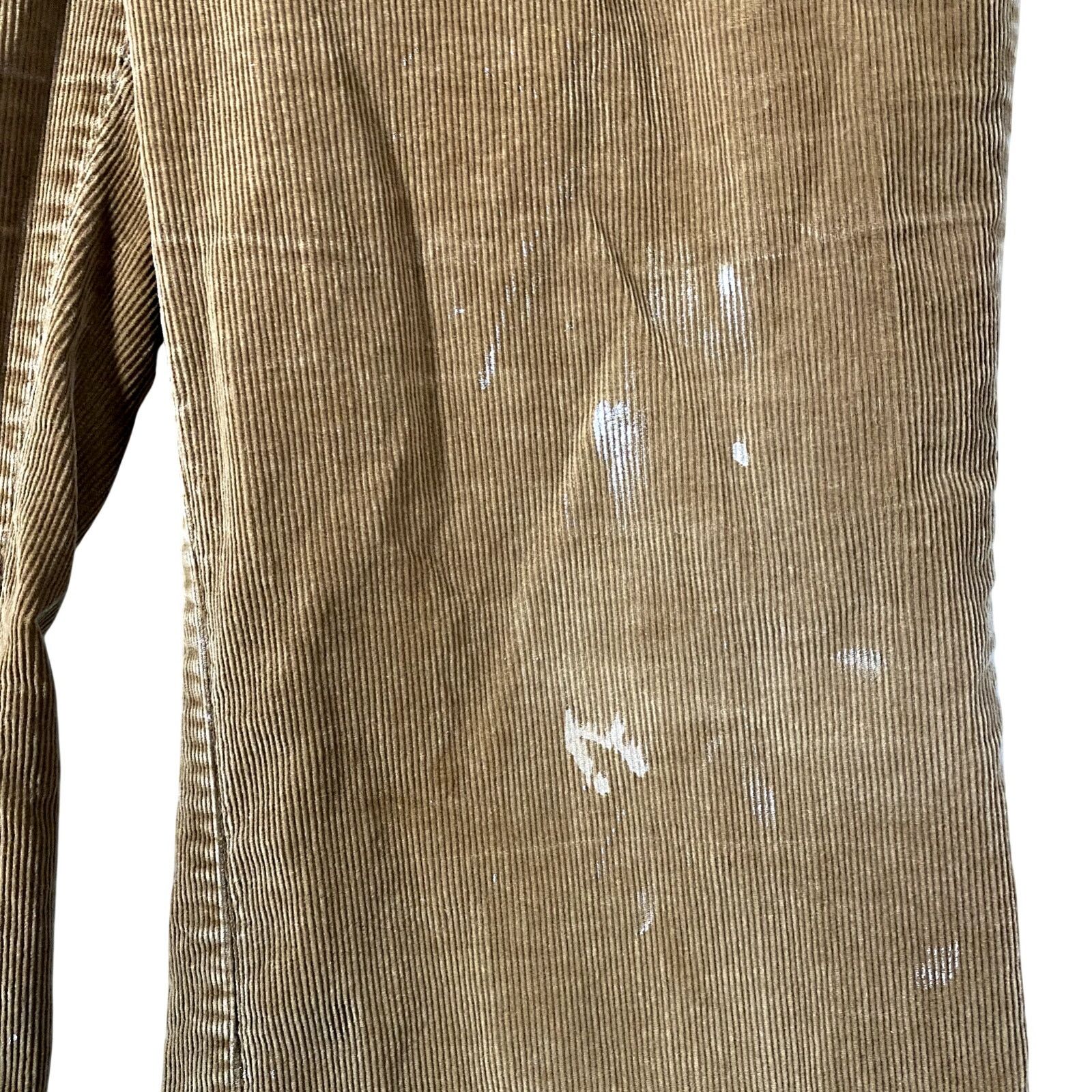 Levi's Vtg 70s Levis MF Corduroy Distressed Brown Tab Pants Mens 12 Size US 28 / EU 44 - 4 Thumbnail
