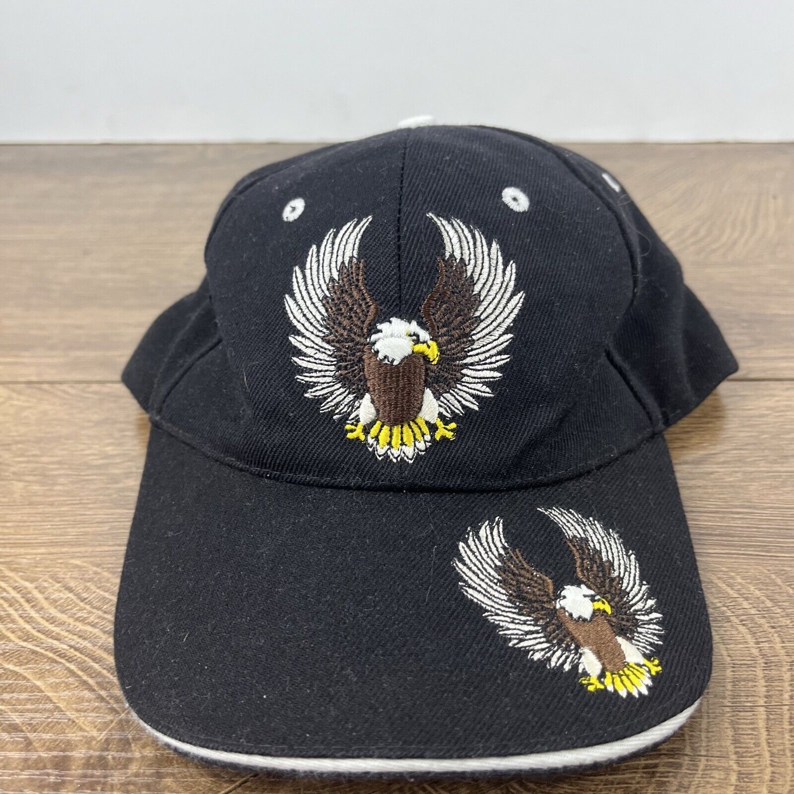 Other Bald Eagle Hat America Bald Eagle Black Hat Adjustable Adult Size ONE SIZE - 4 Thumbnail
