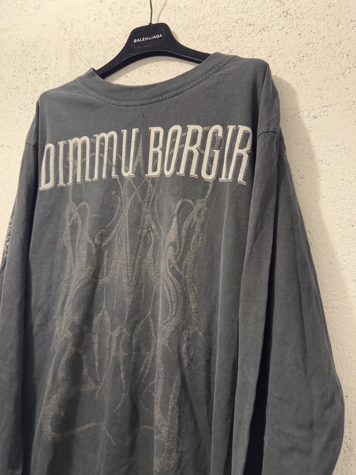Band Tees × Vintage *RARE* VTG DIMMU BORGIR BLACK METAL BAND TEE EURO 90s Size US XL / EU 56 / 4 - 2 Thumbnail