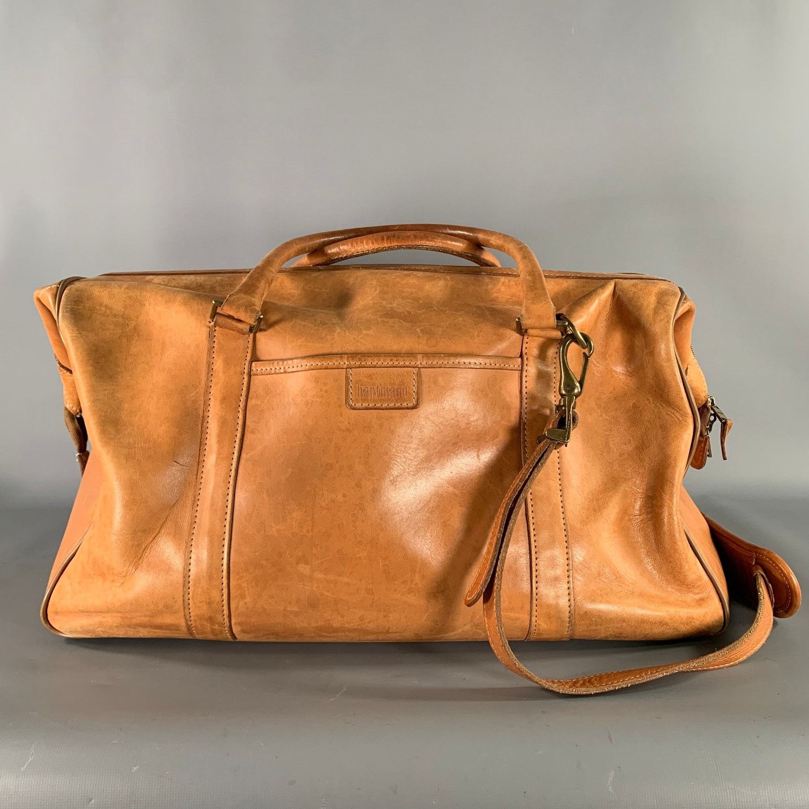 Hartmann HARTMANN Size One Size Brown Light Solid Leather Duffle Bags Size ONE SIZE - 1 Thumbnail