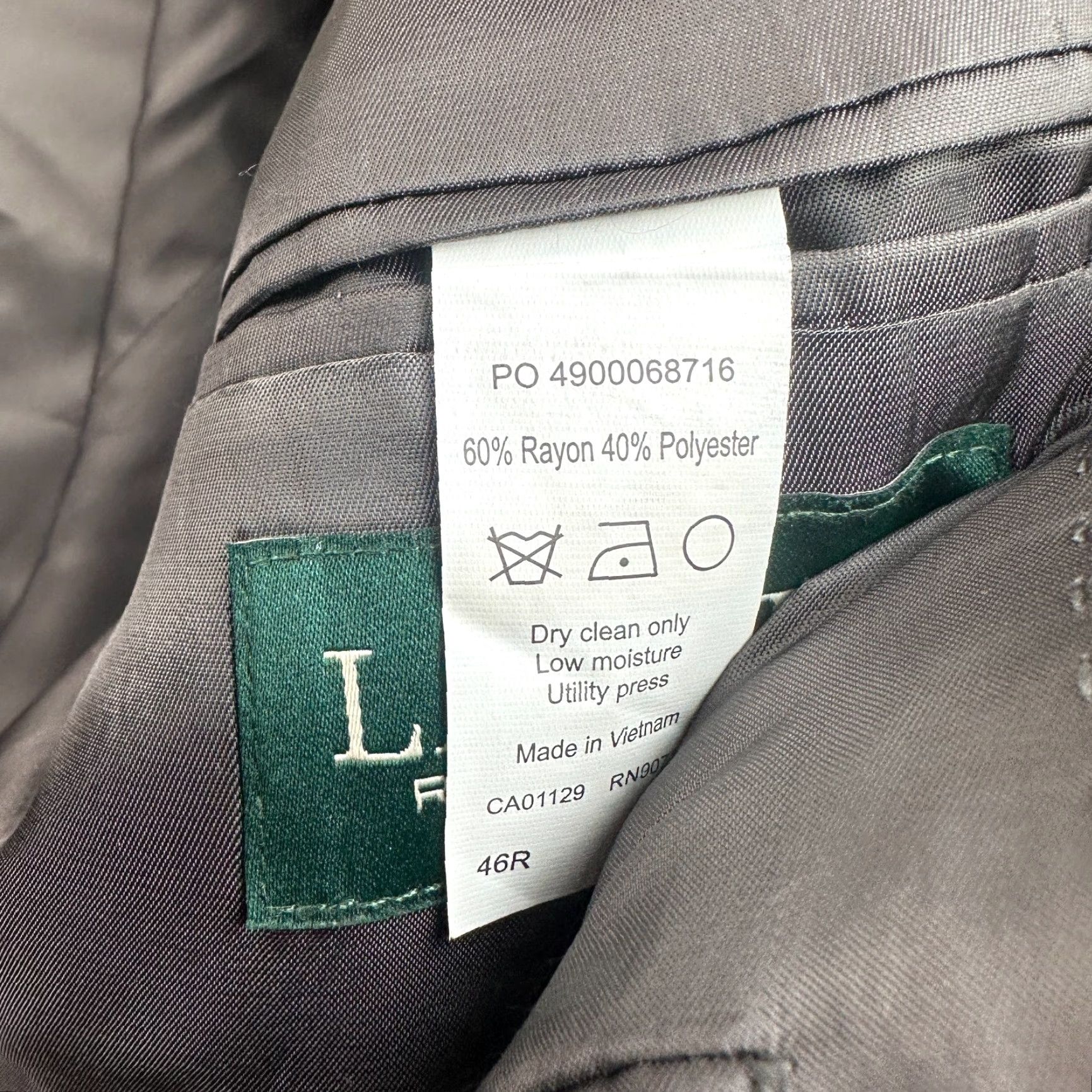 Ralph Lauren Ralph Lauren Blazer Mens 46R Gray 2 Button Sport Coat Size 46R - 7 Thumbnail