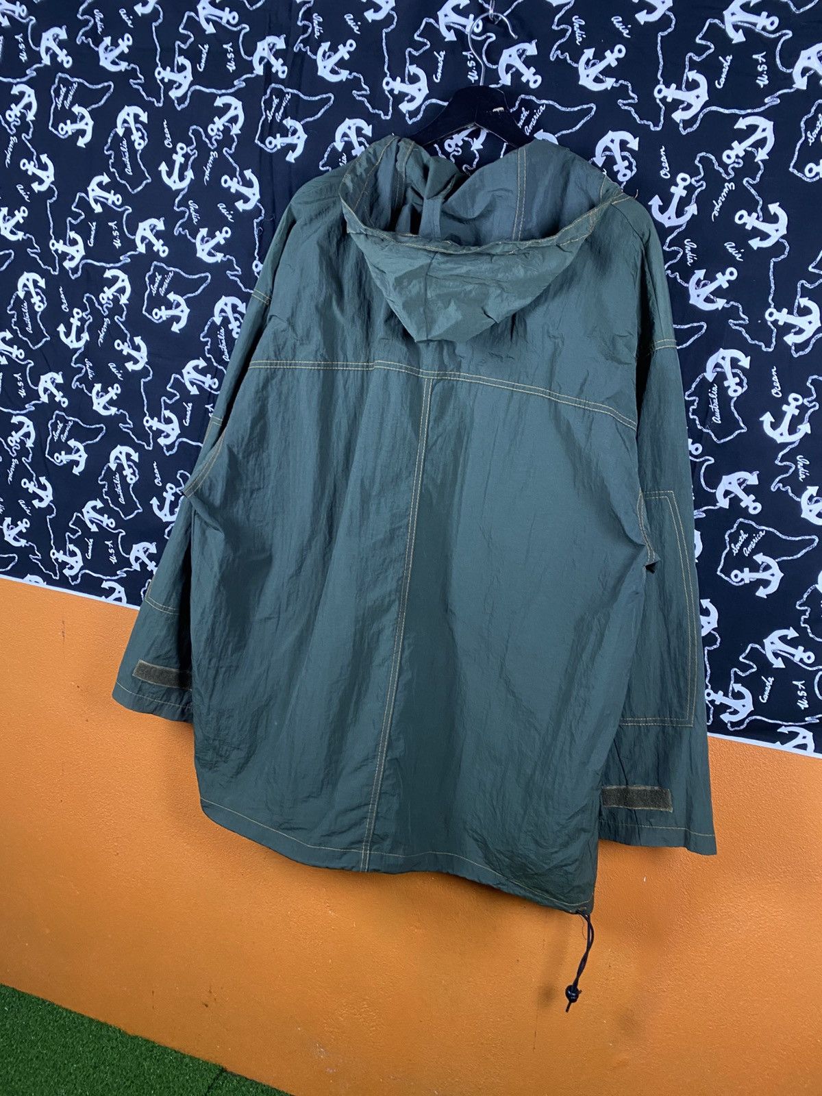 Japanese Brand Vintage PRACT Olive Green Hooded Pullover Jacket Anorak Size US L / EU 52-54 / 3 - 11 Thumbnail