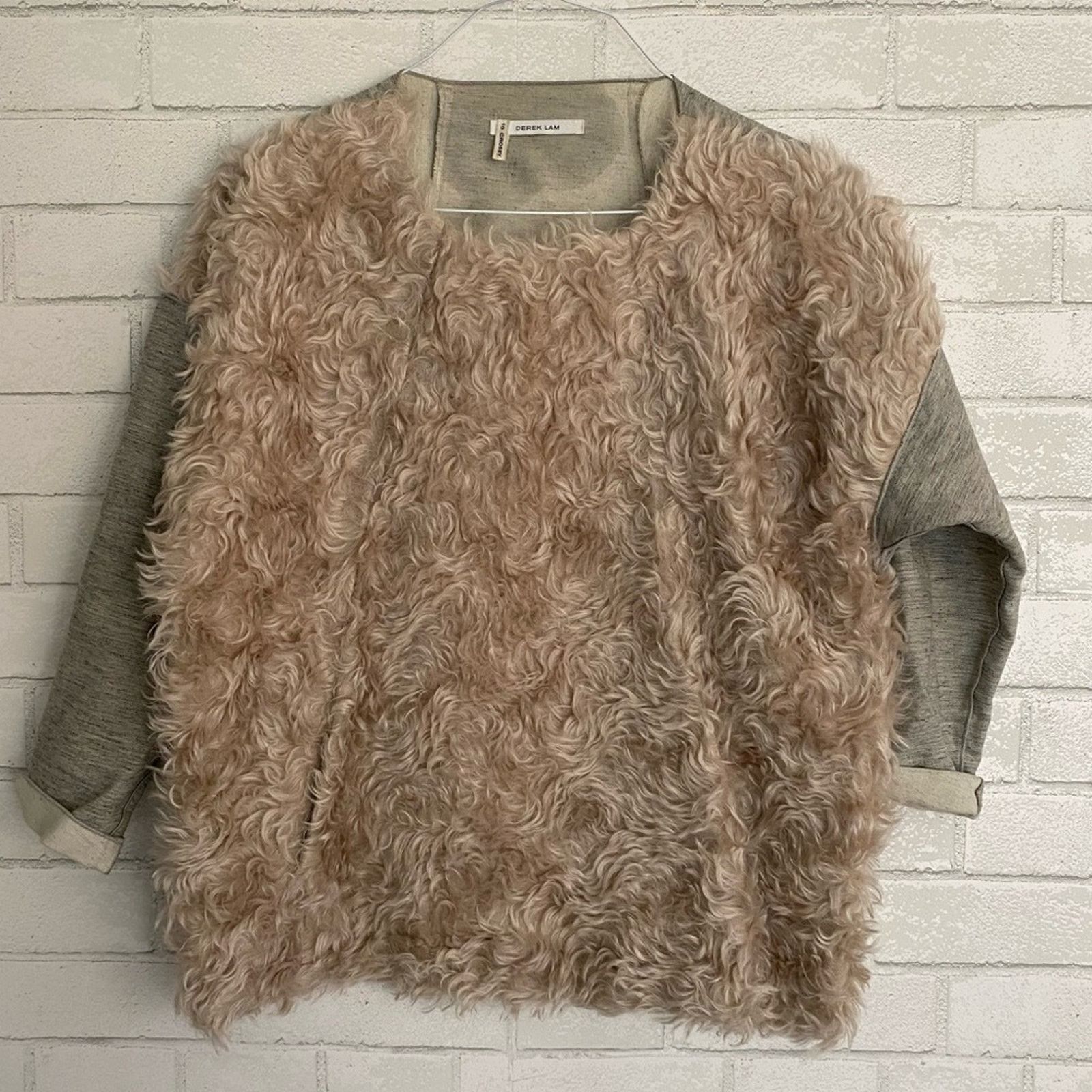 Derek Lam 10 Crosby Derek Lam 10 Crosby Faux Mohair Top w Kangaroo Pocket 0 EUC Size XS / US 0-2 / IT 36-38 - 2 Thumbnail