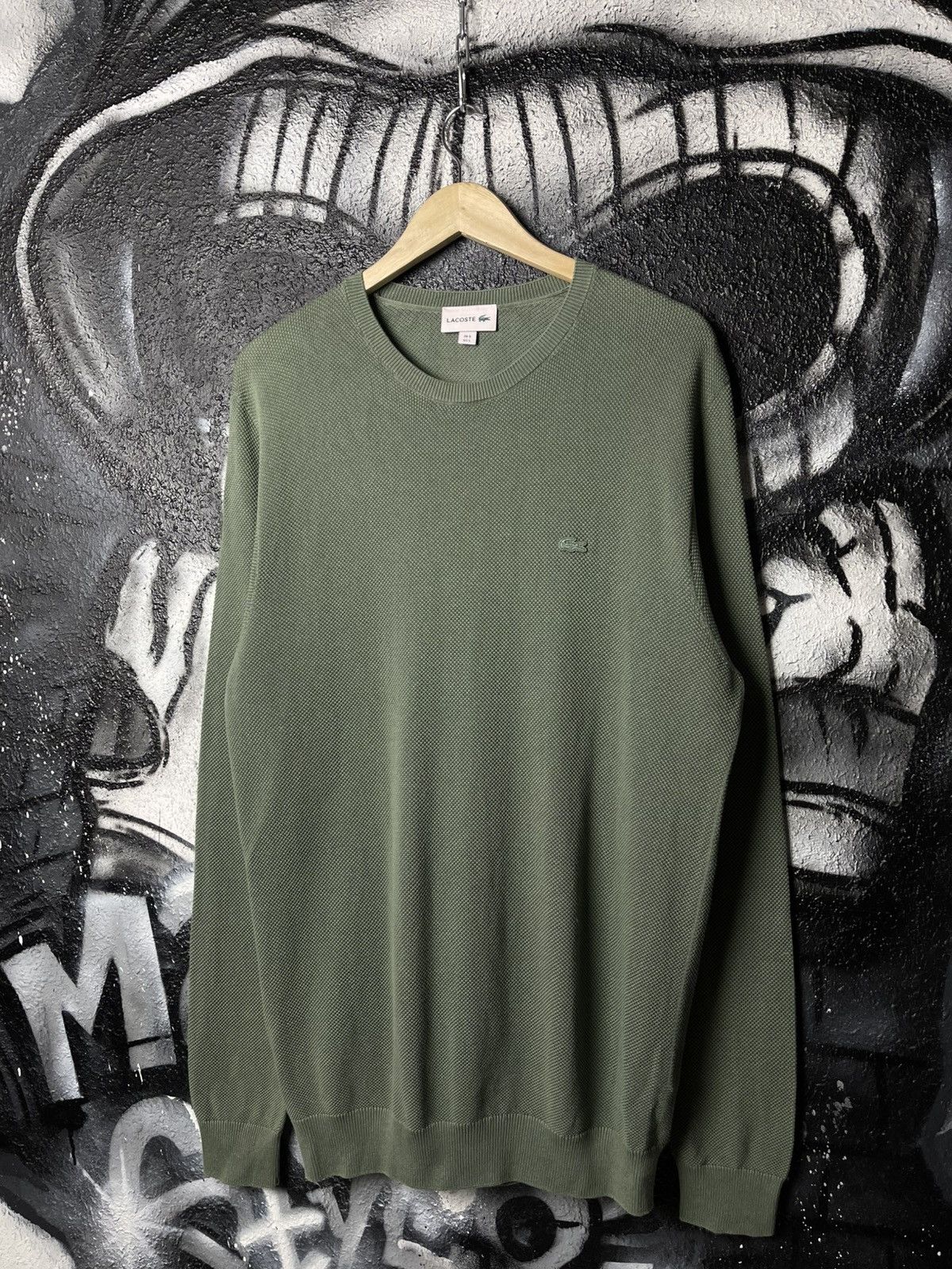 Lacoste Lacoste Knitted Olive Casual Sweater Men’s Size L Size US L / EU 52-54 / 3 - 1 Thumbnail