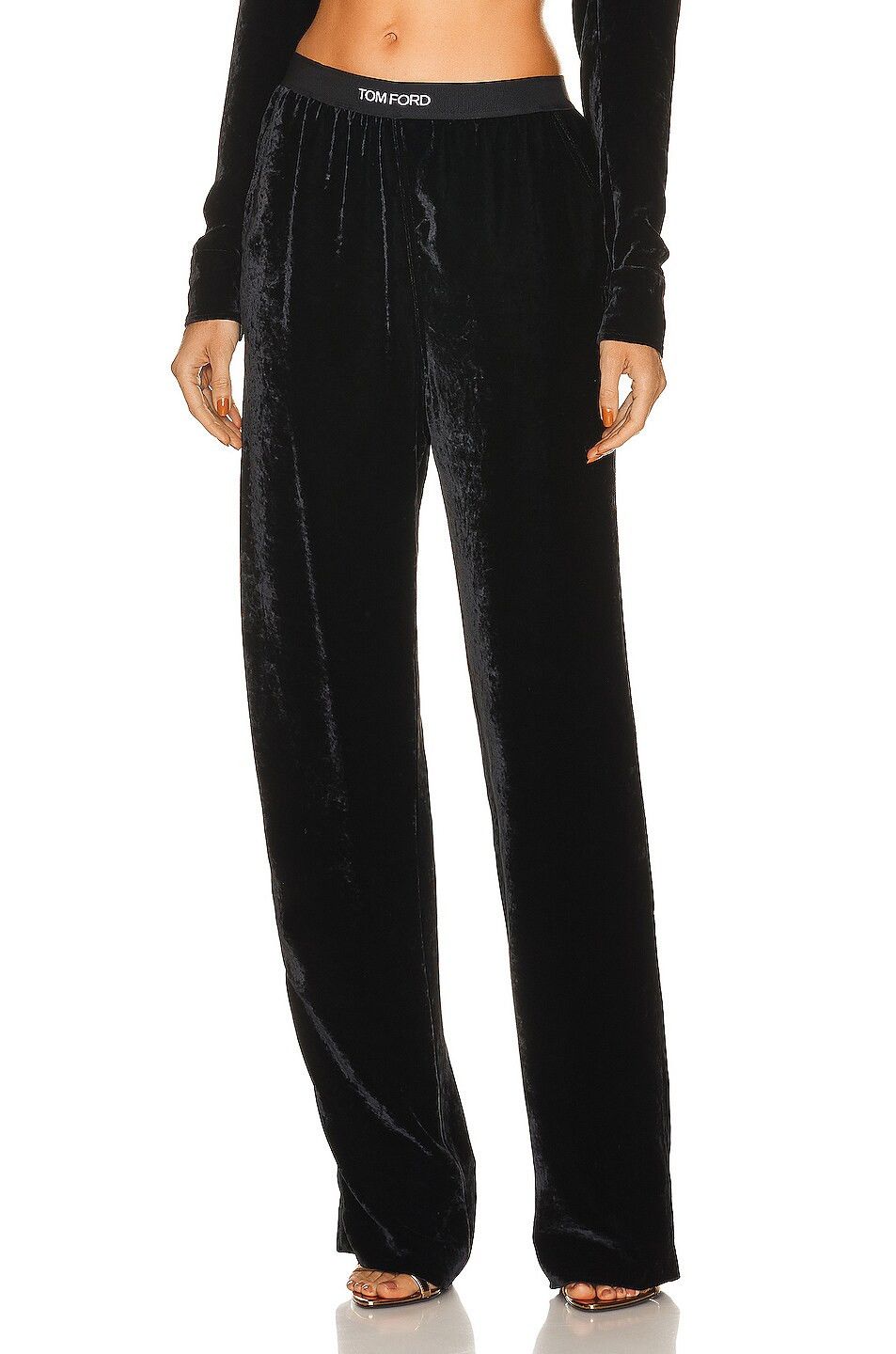 Tom Ford o1w1db10225 PAW473 Velvet Pant in Black Size 30" / US 8 / IT 44 - 1 Thumbnail