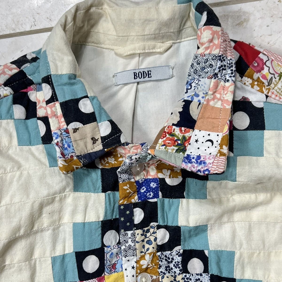 Bode BODE NYC SS22 Postage Stamp Quilt Shirt w/ Lining Size US M / EU 48-50 / 2 - 3 Thumbnail