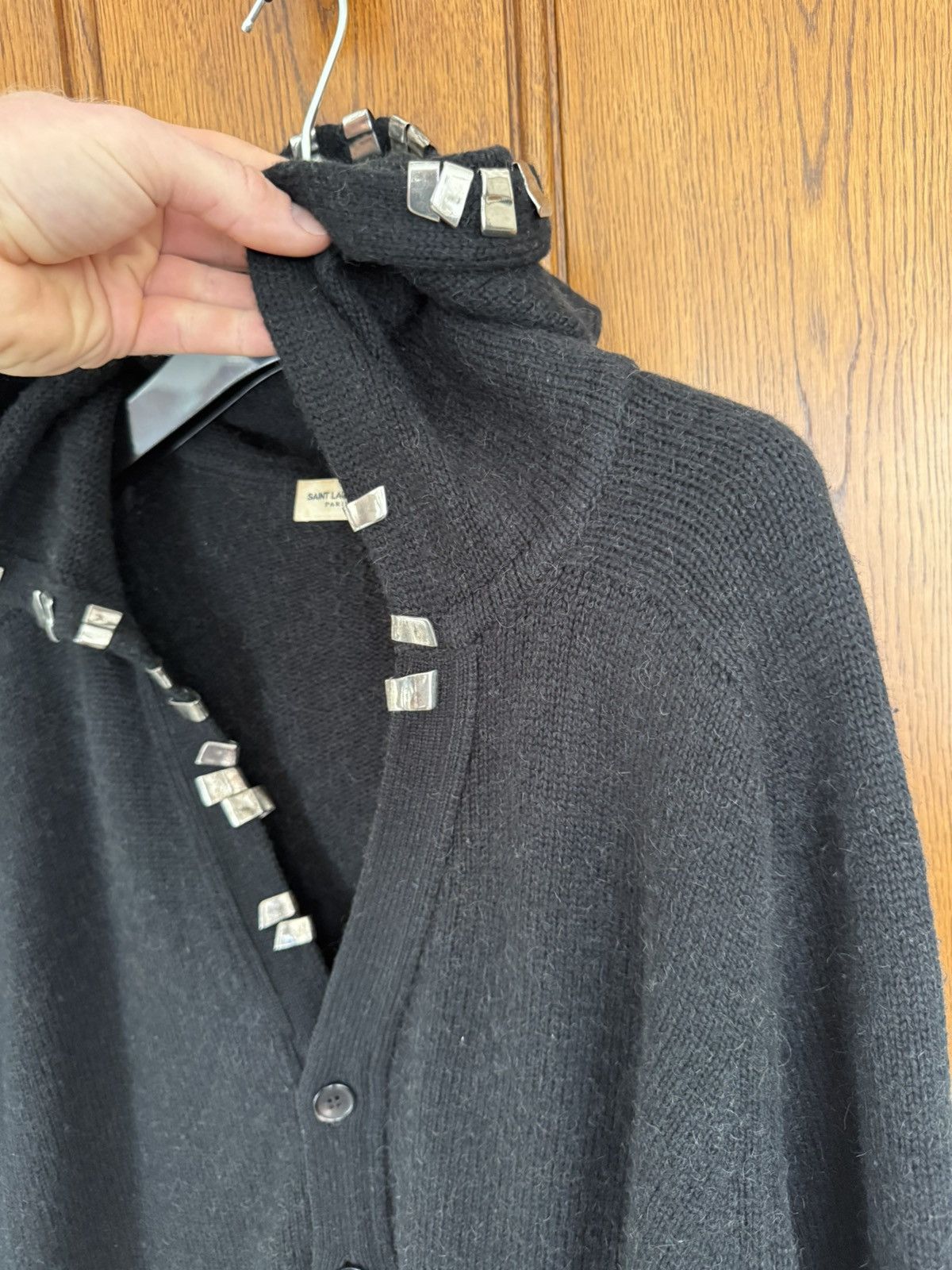 Saint Laurent Paris FW13 Saint Laurent hoodie cardigan lighter clips Hedi grail Size US S / EU 44-46 / 1 - 18 Thumbnail