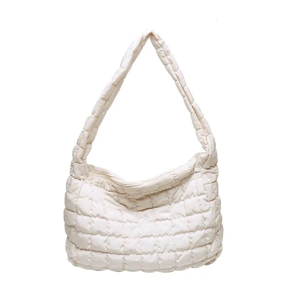 Vintage Large Capacity Lattice Pattern Shoulder Bag Size ONE SIZE - 3 Thumbnail