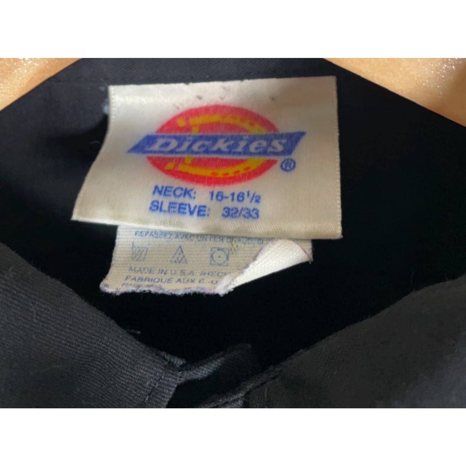 Dickies VTG Dickies Work Shirt Adult 16 - 16.5 / 32 / Large Black Lightweight USA Made Size US L / EU 52-54 / 3 - 3 Thumbnail
