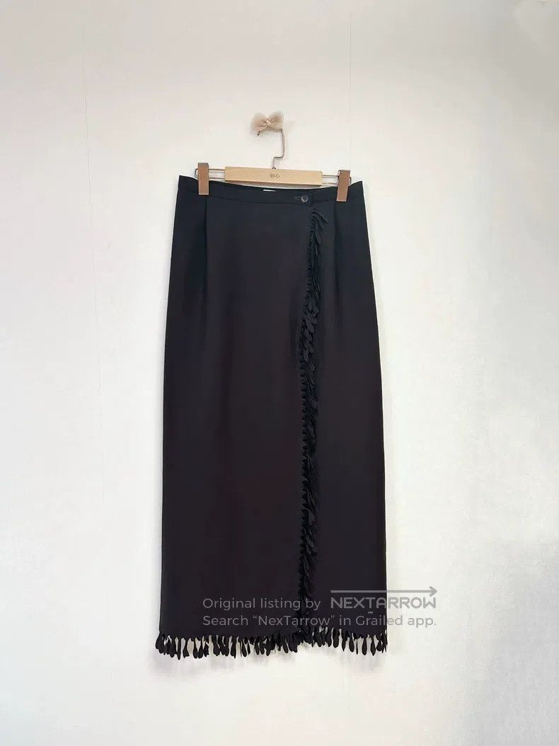 Issey Miyake Issey Miyake size:M Dark Coffee Floral Midi Skirt Size 31" - 1 Thumbnail