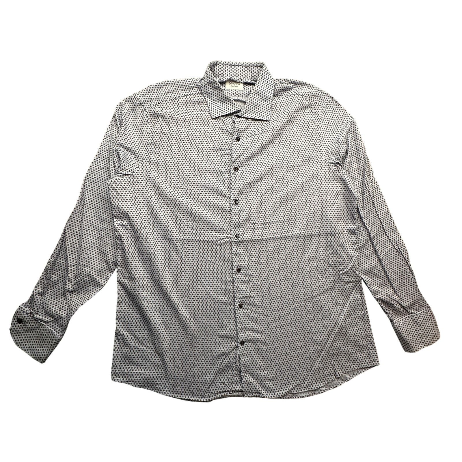 Strenstroms Stenströms Fitted Body Button Up Dress Shirt Mens XL 17.5 44 Size US XL / EU 56 / 4 - 1 Thumbnail