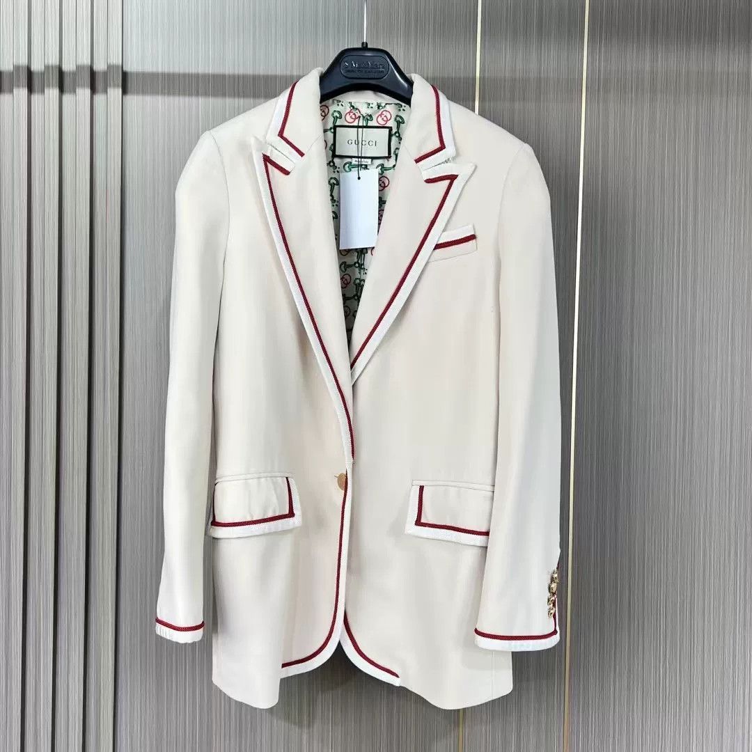 Gucci Gucci Preppy Style Printed Lining Blazer Size US XXS / EU 40 - 1 Thumbnail