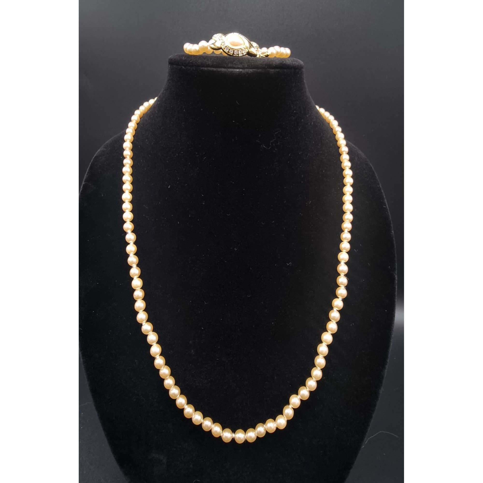 Vintage Vintage NOLAN MILLER 1990s Pearl Necklace & Bracelet Set Size ONE SIZE - 3 Thumbnail