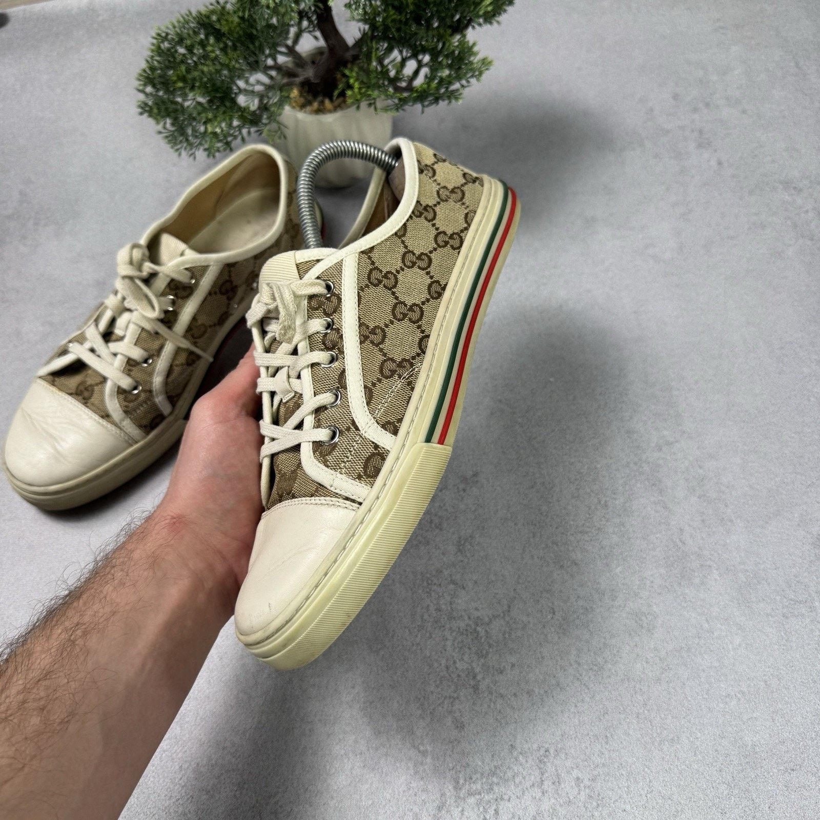 Gucci Gucci Cloth Trainers Canvas GG Monogram Men Size 40 US 7 Size US 7 / IT 37 - 14 Thumbnail