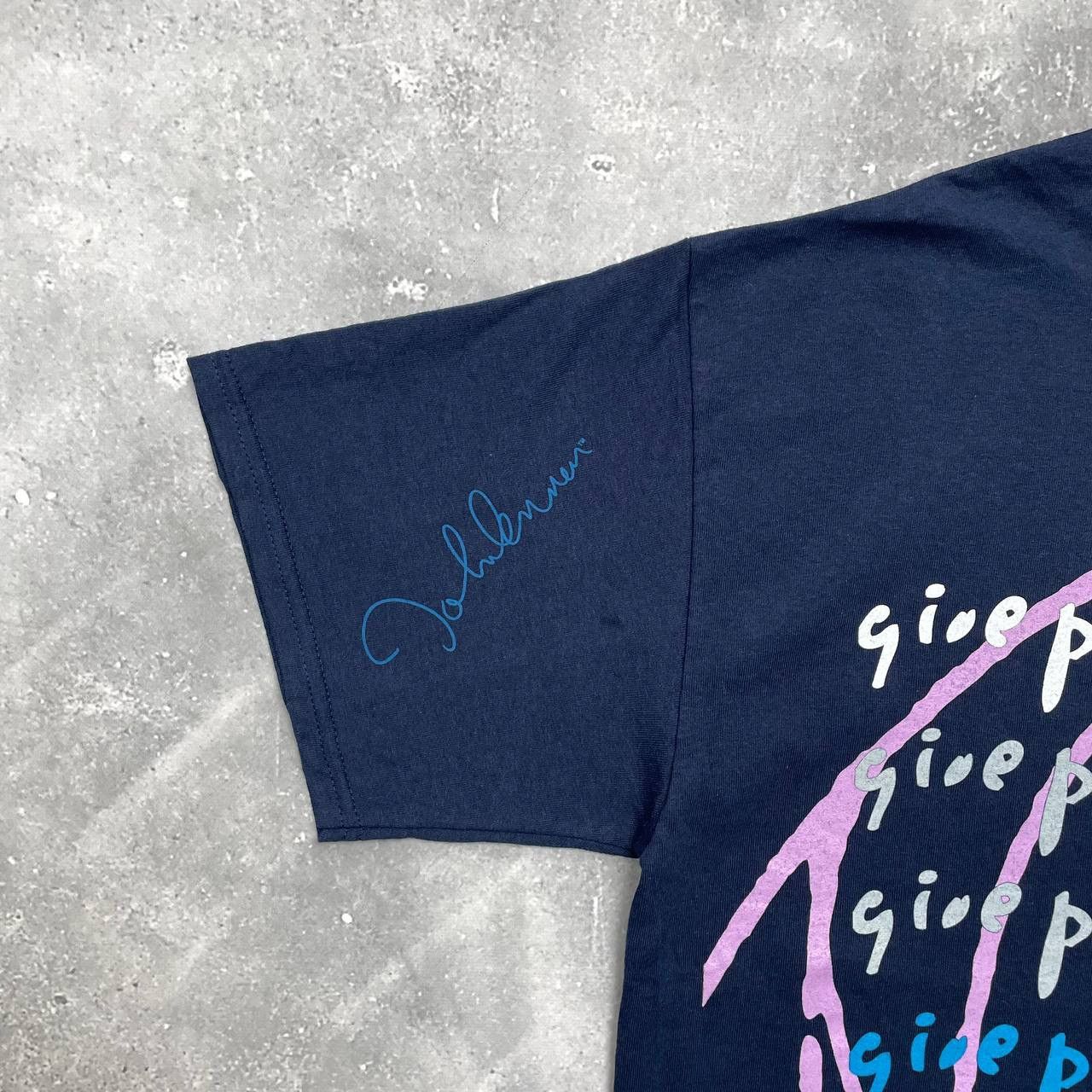 Band Tees 2010 John Lennon Give Peace A Chance T Shirt Blue Size US L / EU 52-54 / 3 - 6 Thumbnail