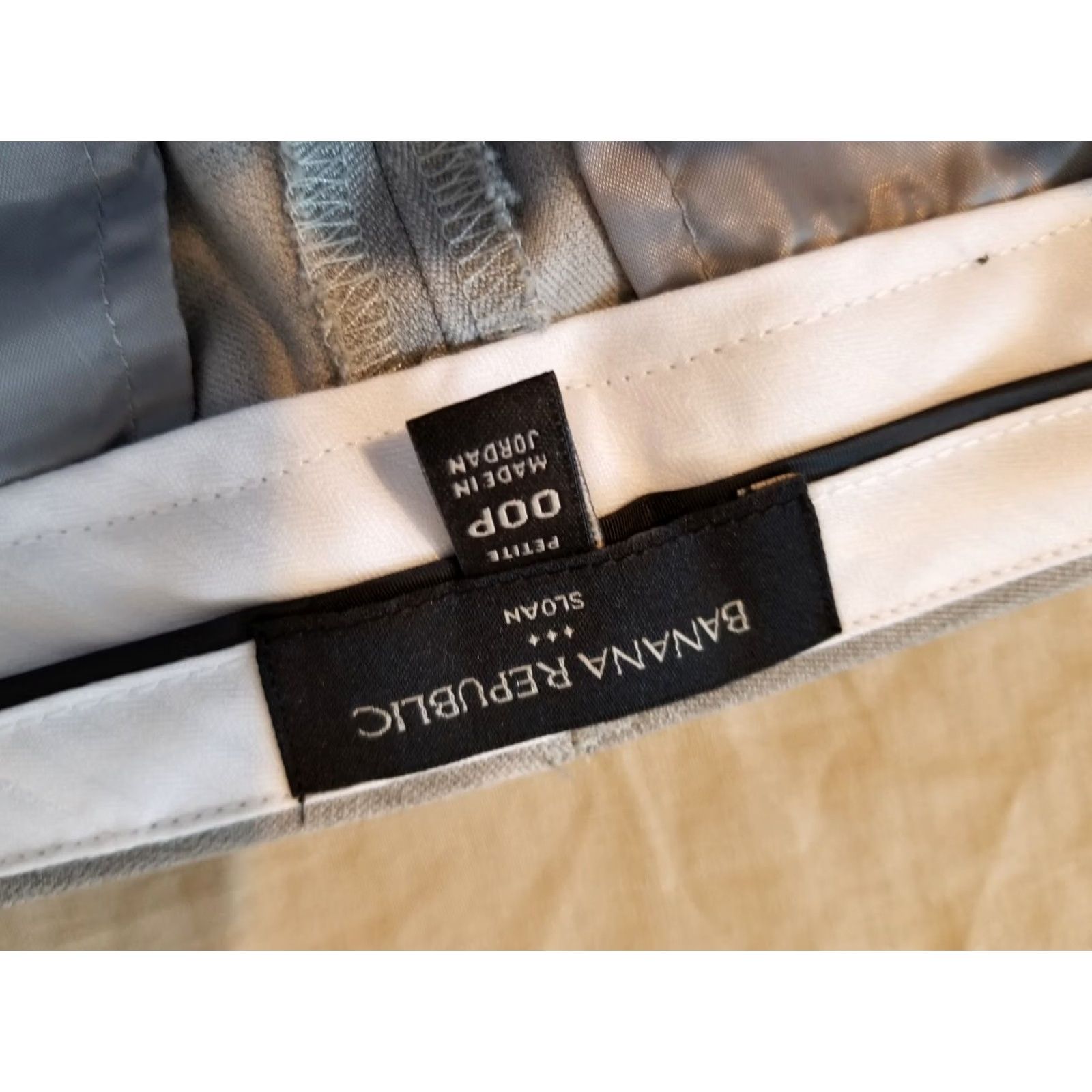 Banana Republic Womens Banana Republic Petite Gray Khaki Slack Trouser Stretch Size 24" / US 00 / IT 34 - 3 Thumbnail