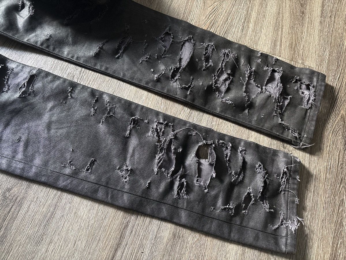 Dior 2005 Waxed Destroyed Denim Size US 29 - 2 Thumbnail