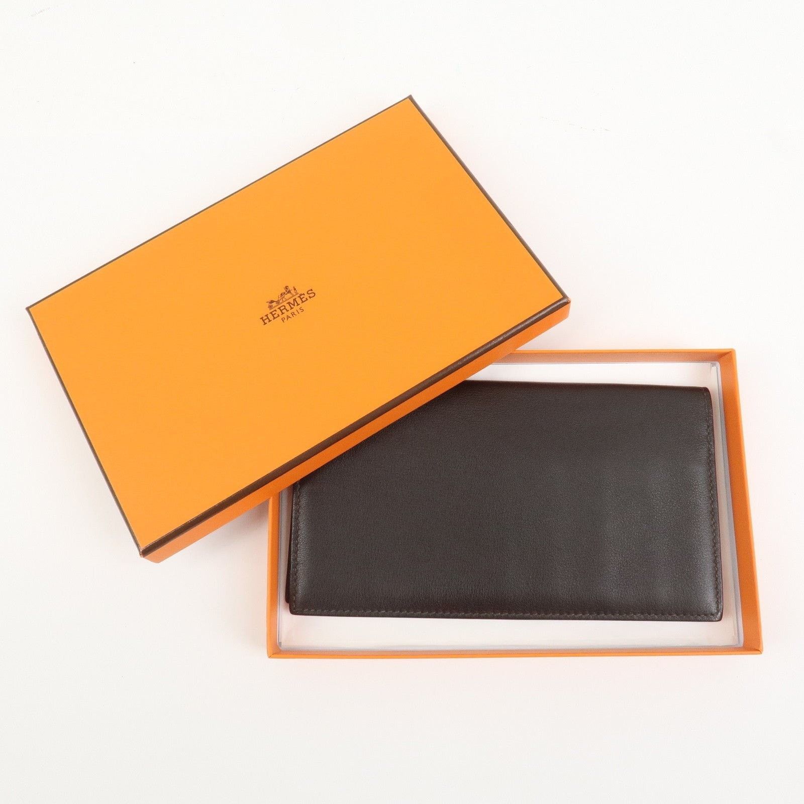 Hermes Hermes MC2 Fleming Swift Leather Wallet Dark Brown Size ONE SIZE - 8 Thumbnail