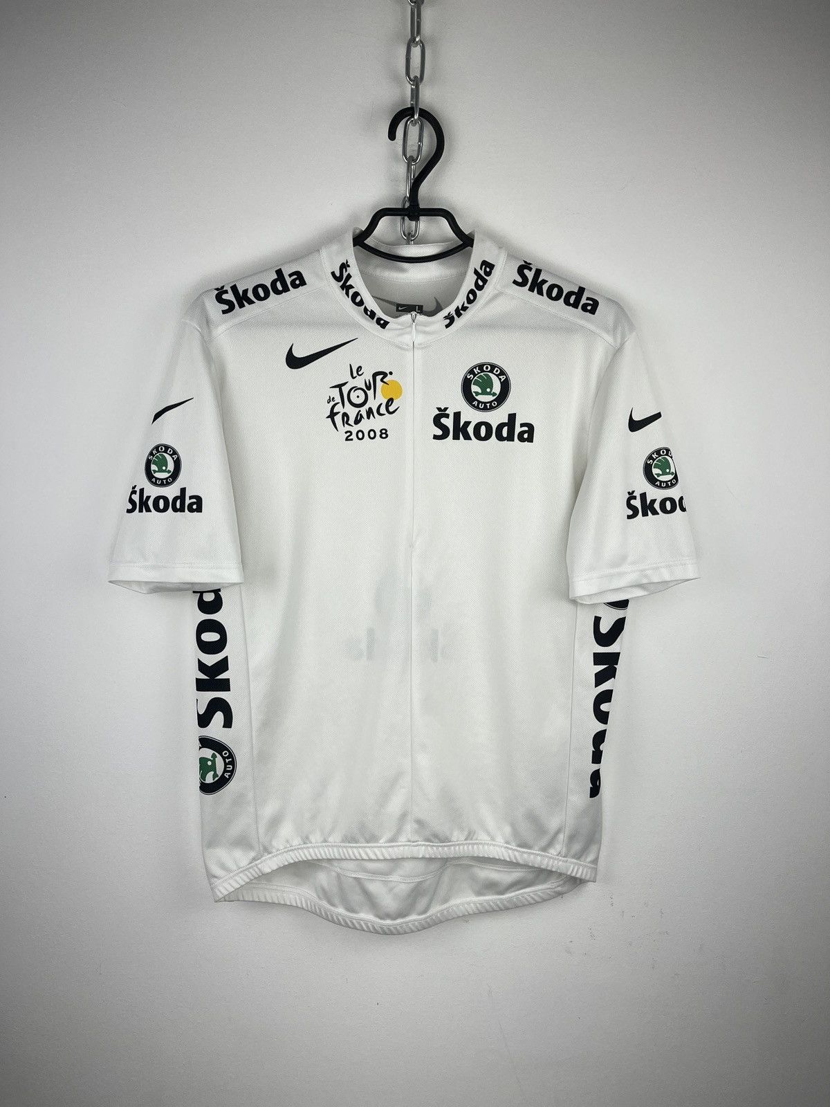 Nike Škoda サイクルジャージ Tour de France 2005 Tour de France 2005 Nike Cycling Jersey Skoda Size L White