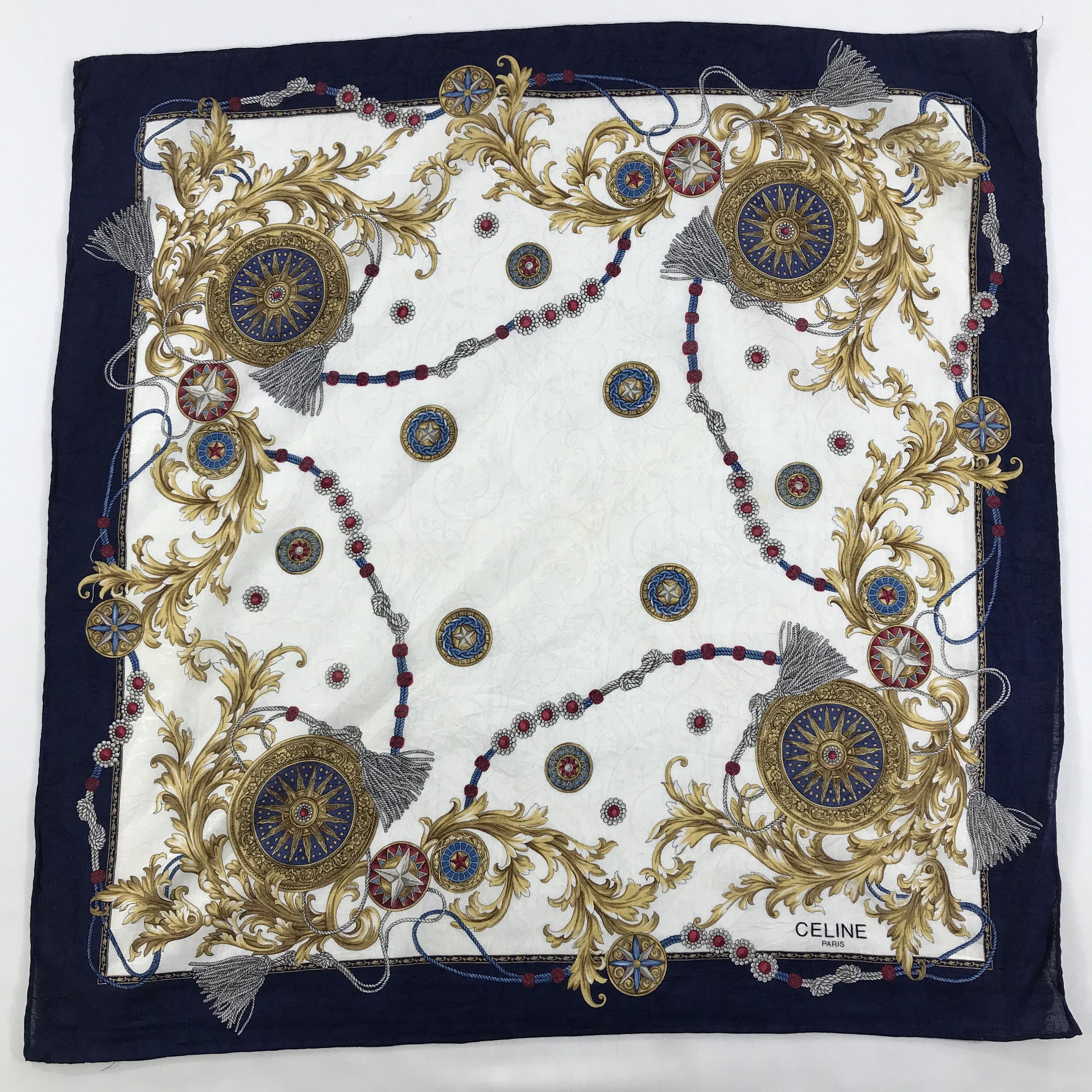 Celine × Vintage Celine Bandana / Handkerchief / Neckerchief - S1460 Size ONE SIZE - 1 Thumbnail