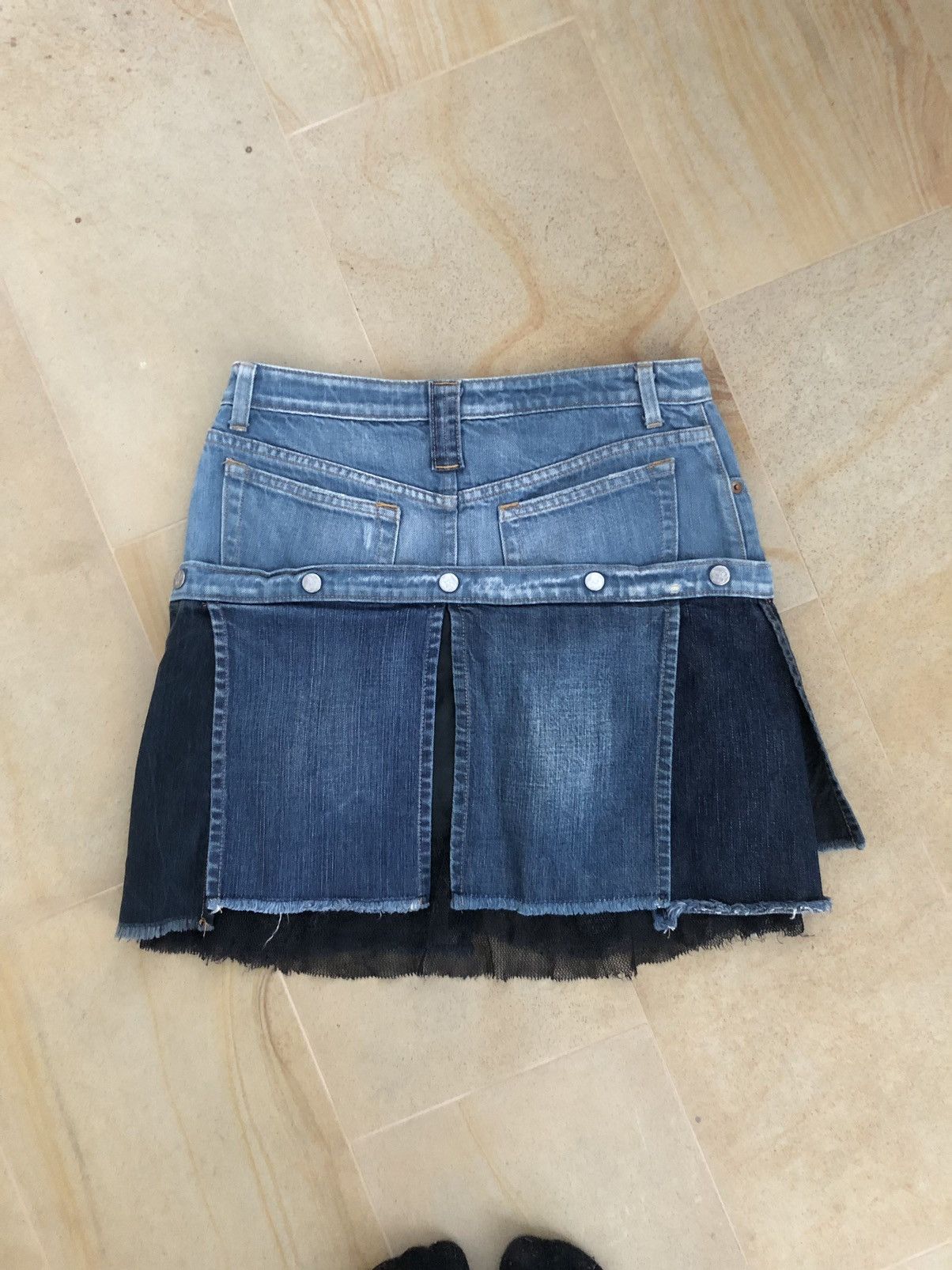 Designer × Japanese Brand × Michiko Koshino RARE MICHIKO KOSHINO DENIM SKIRT Size 27" / US 4 / IT 40 - 2 Thumbnail