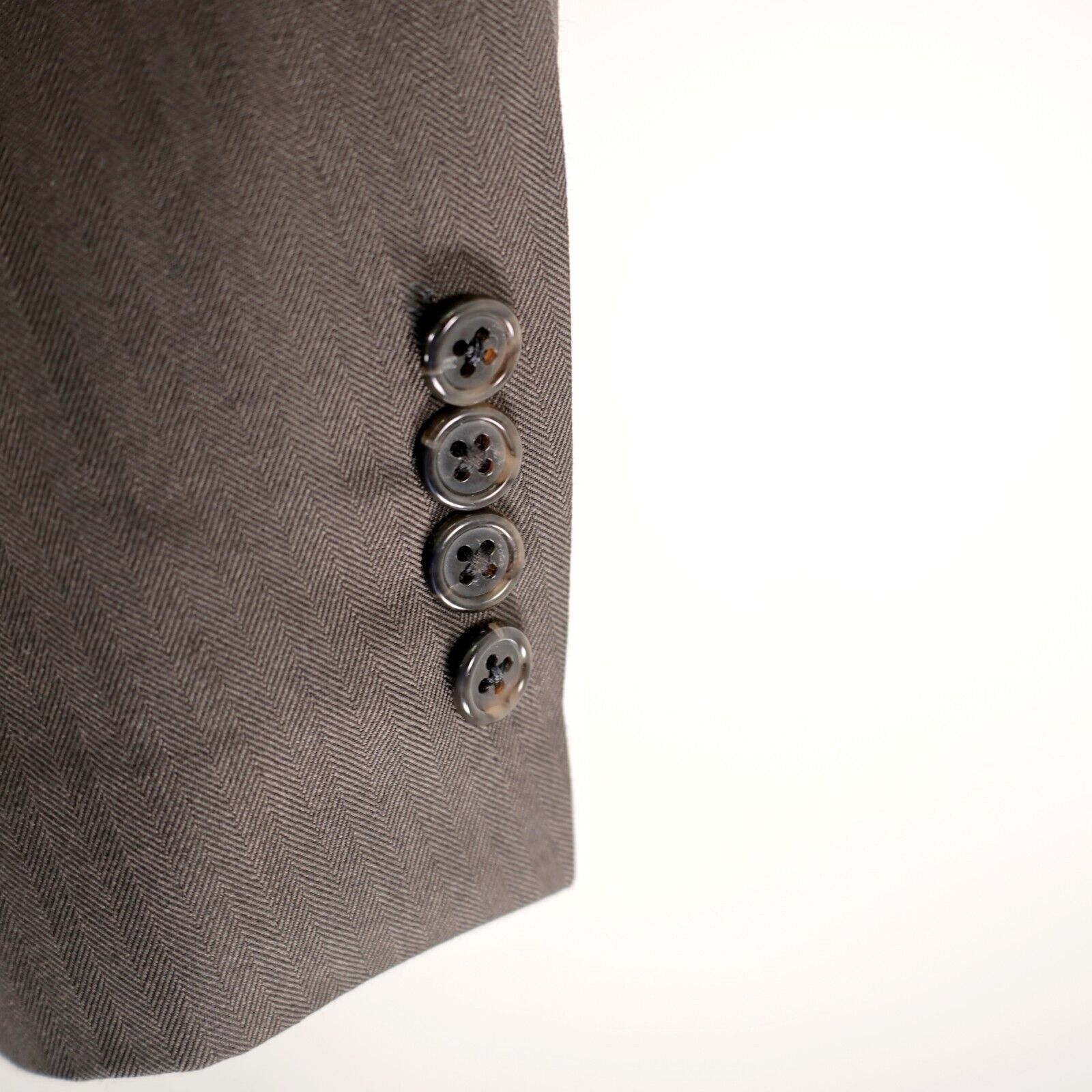 Jos. A. Bank Jos A Bank Signature Wool Herringbone 2 Button Blazer 38R Br Size 38R - 4 Thumbnail