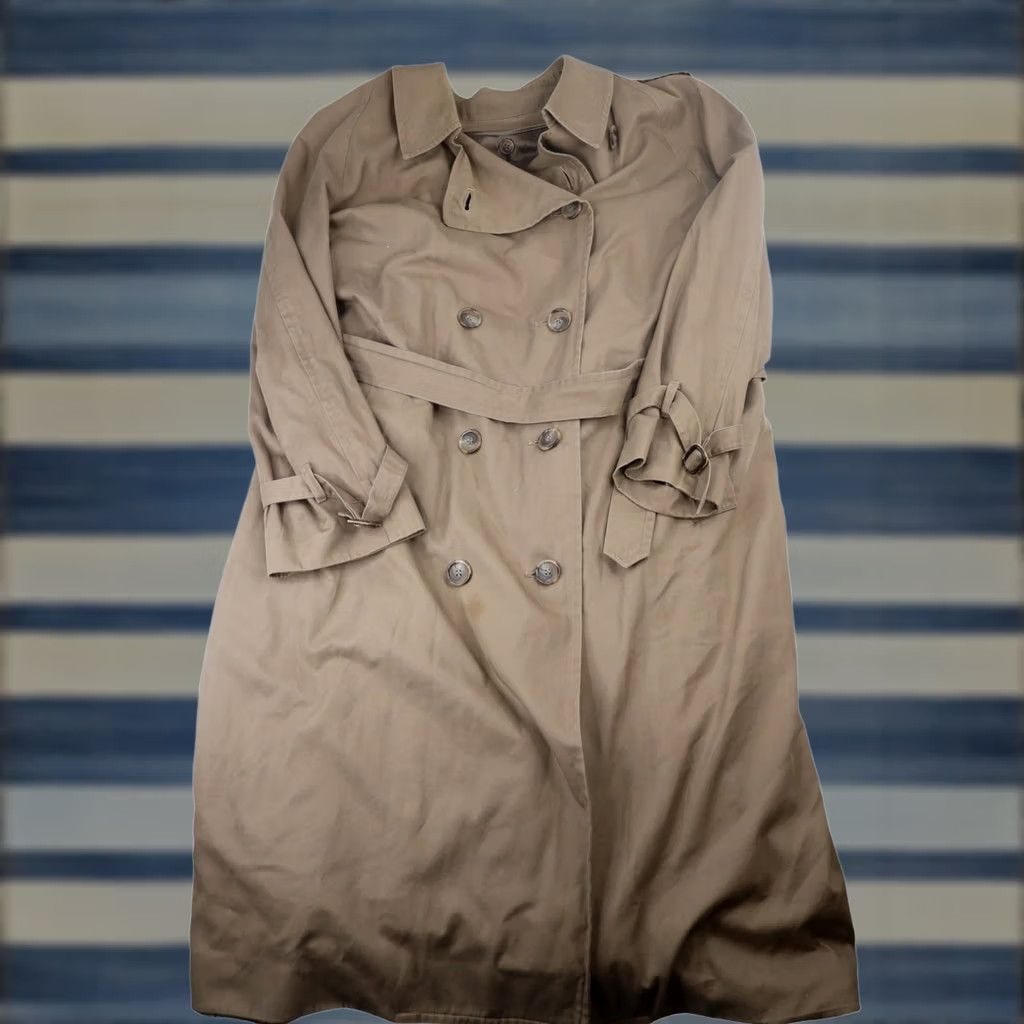 Polo Ralph Lauren VINTAGE Polo by Ralph Lauren University Club Trench Coat Men 22" Chest Tan L Double Breasted Coat Size US L / EU 52-54 / 3 - 1 Thumbnail