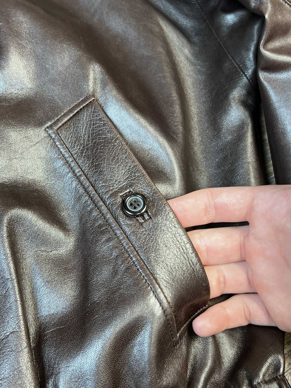 Yves Saint Laurent Yves Saint Laurent Rive Gauche Brown Leather Jacket Size XS / US 0-2 / IT 36-38 - 8 Thumbnail