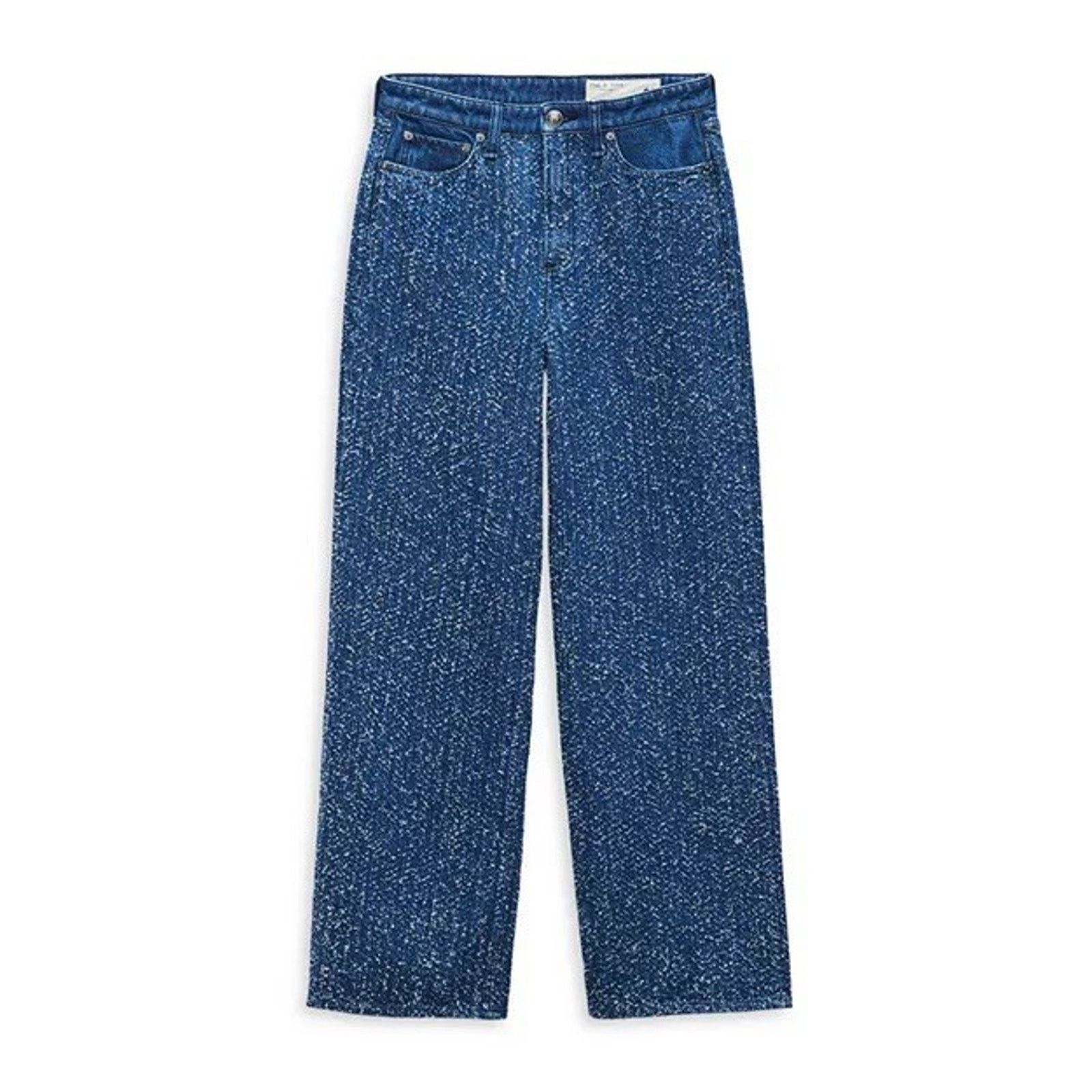 Rag & Bone rag and bone Jeans 25 Logan Mid-Rise Wide Leg Textured Size 25" / US 0 / IT 36 - 1 Thumbnail