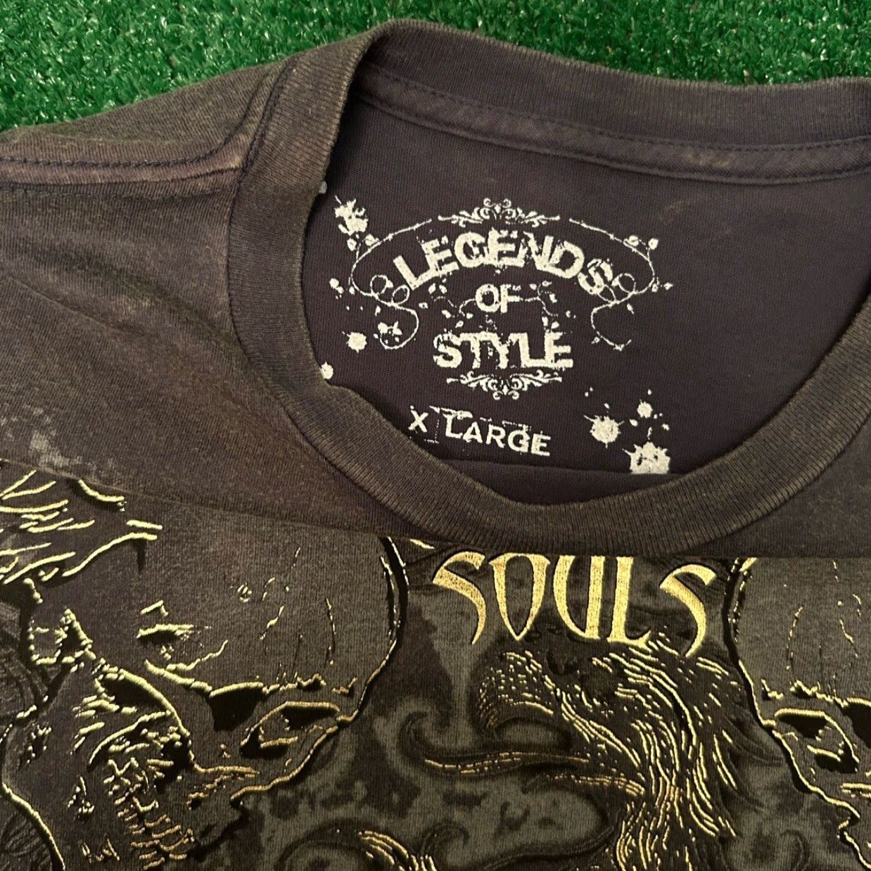 Vintage VINTAGE Y2K Envious Souls MMA Skull Wings Grunge Punk Hip Hop VTG Shirt Mens XL Gray Size US XL / EU 56 / 4 - 3 Thumbnail