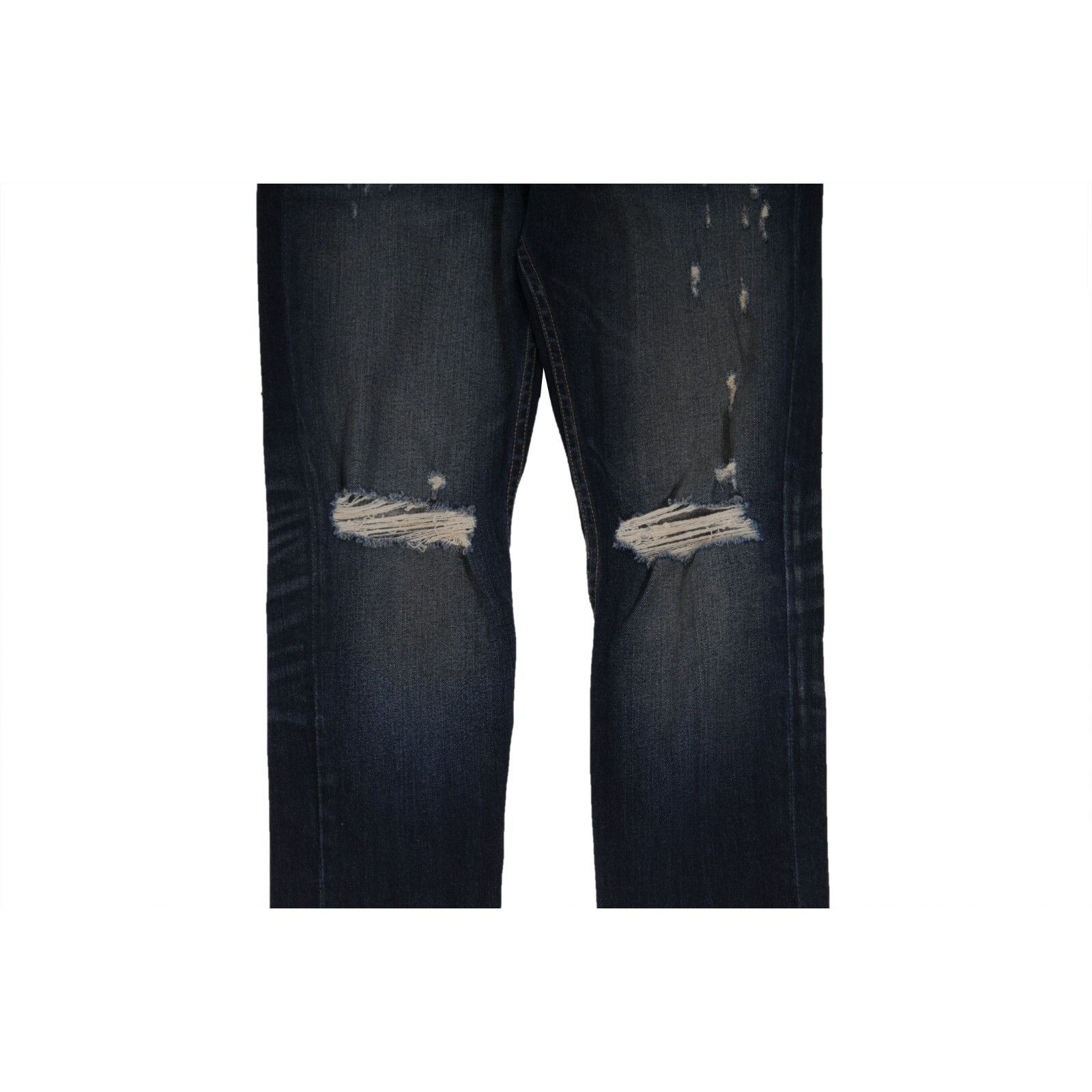 Oro Los Angeles Distressed Knee Slash Rustic Jeans Dark Wash Size US 32 / EU 48 - 4 Thumbnail