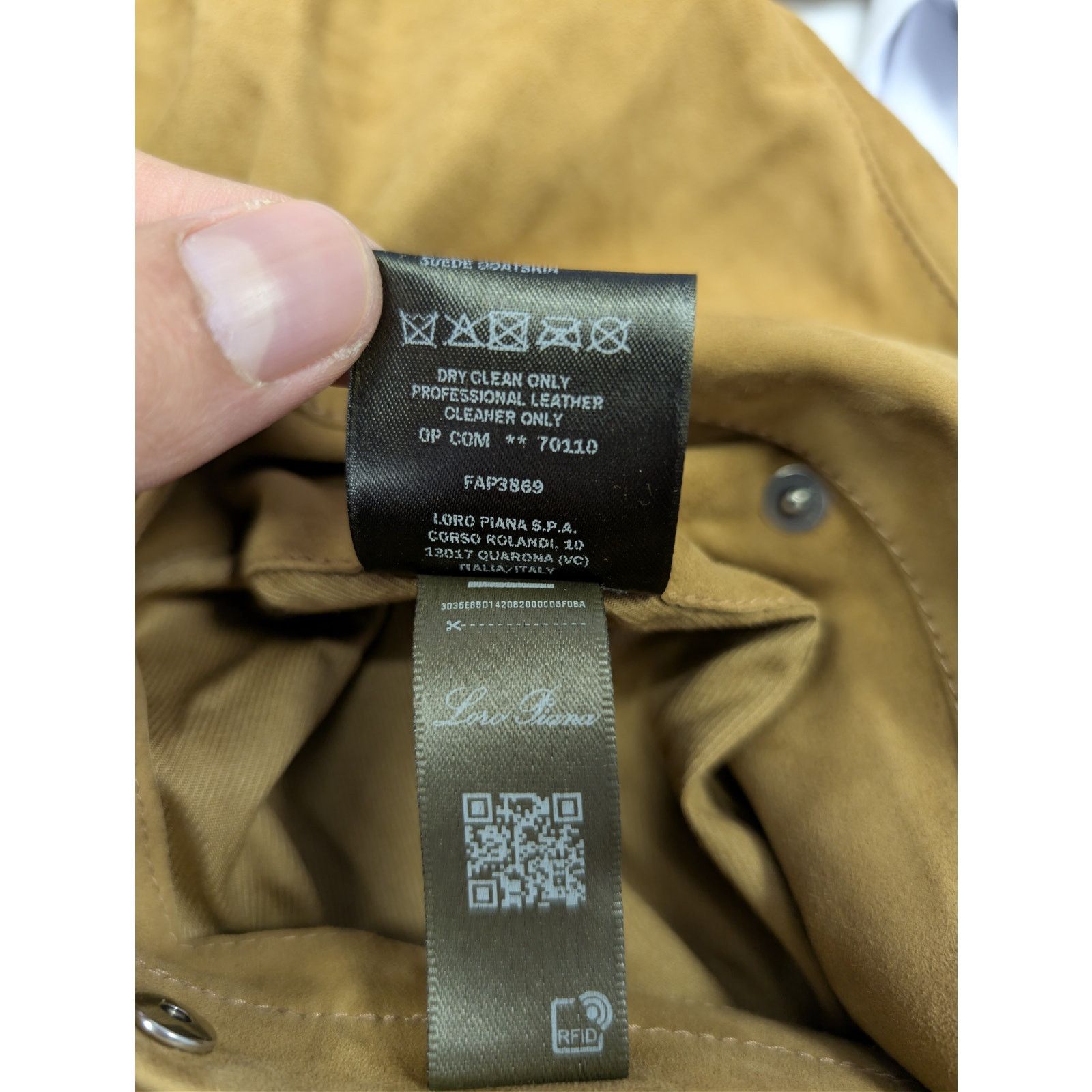 Loro Piana o1rshd1 Bomber Lowered Jacket in Camel Size US XL / EU 56 / 4 - 15 Thumbnail
