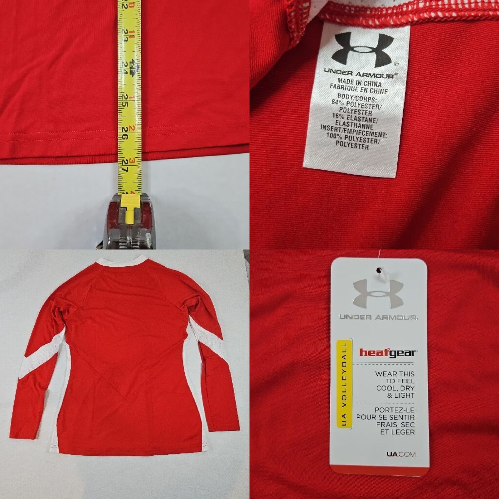 Under Armour Under Armour Volleyball T Shirt Women's M Red Long Sleeve HeatGear Fitted Size M / US 6-8 / IT 42-44 - 8 Thumbnail